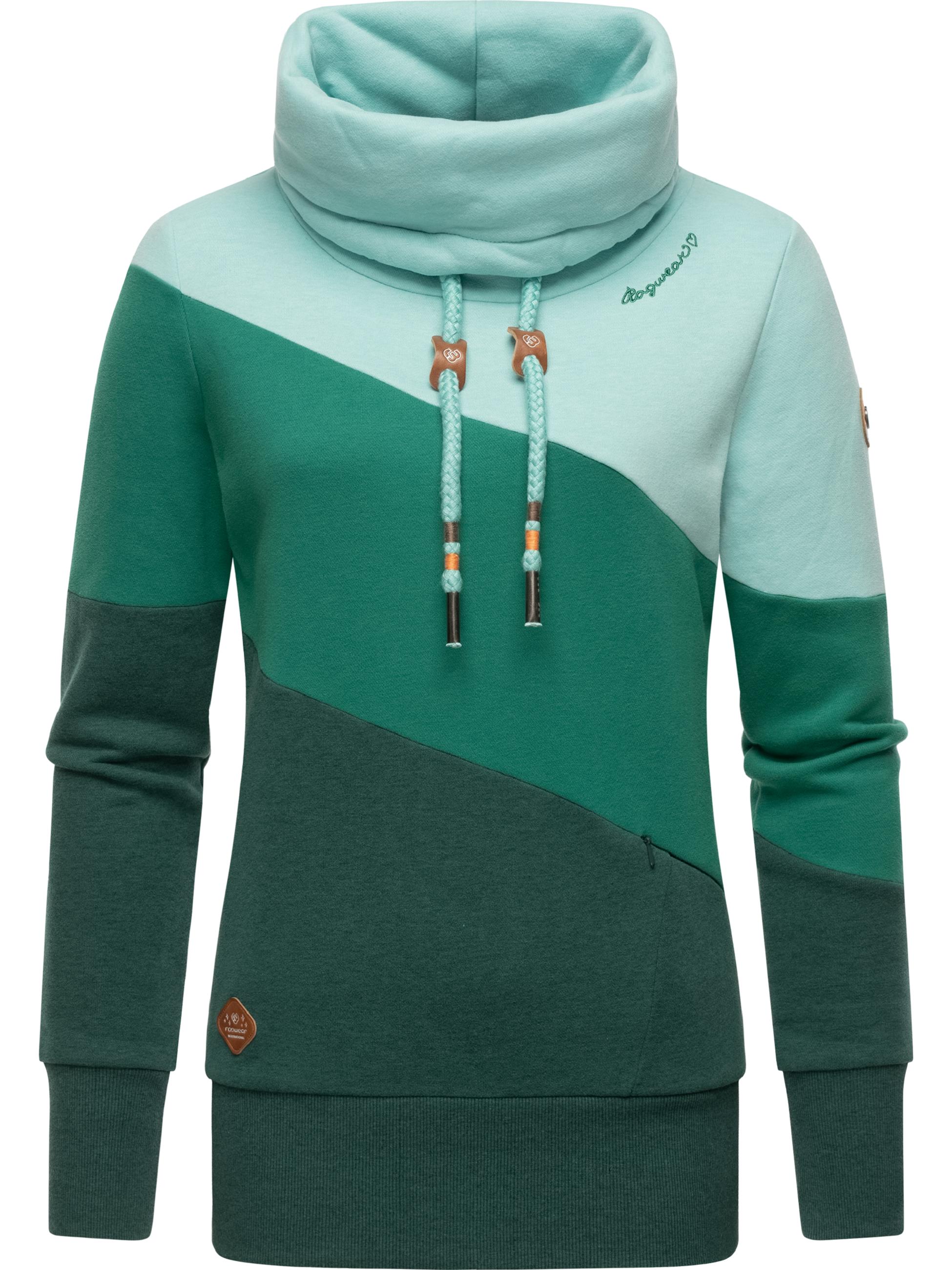 Sweatshirt mit hohem Kragen "Rumika" Green