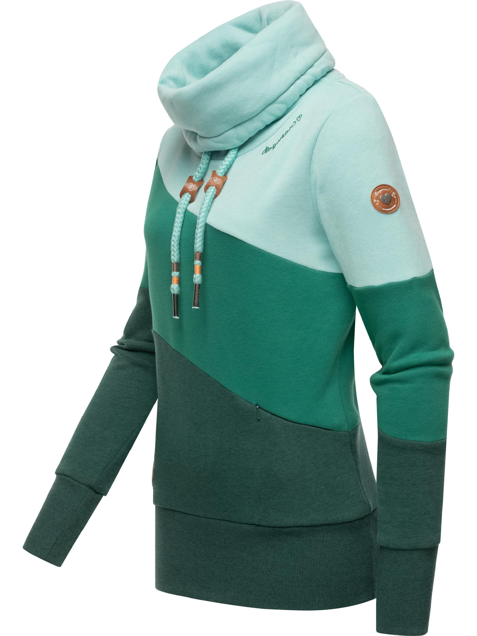 Sweatshirt mit hohem Kragen "Rumika" Green