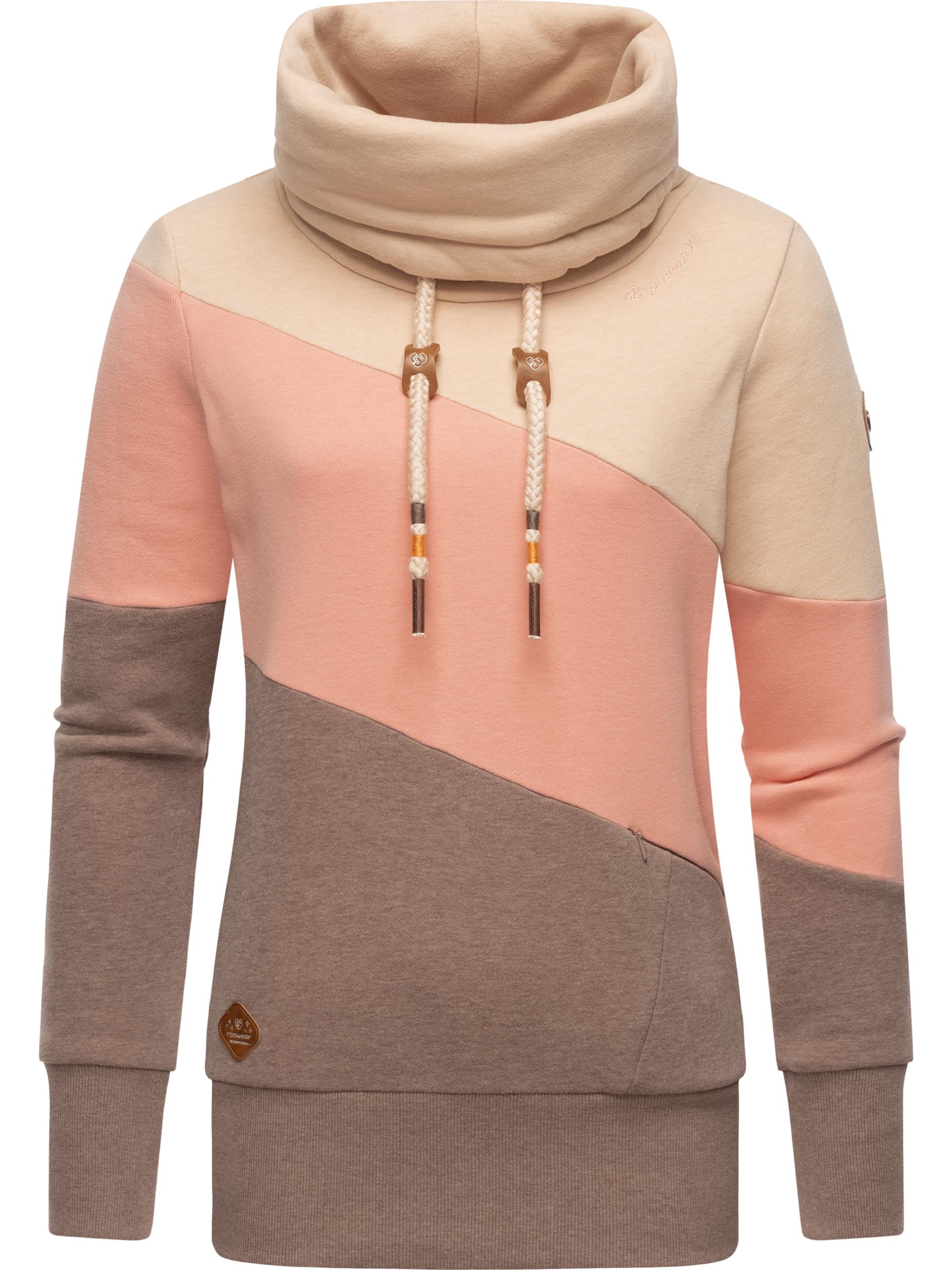 Sweatshirt mit hohem Kragen "Rumika" Sand