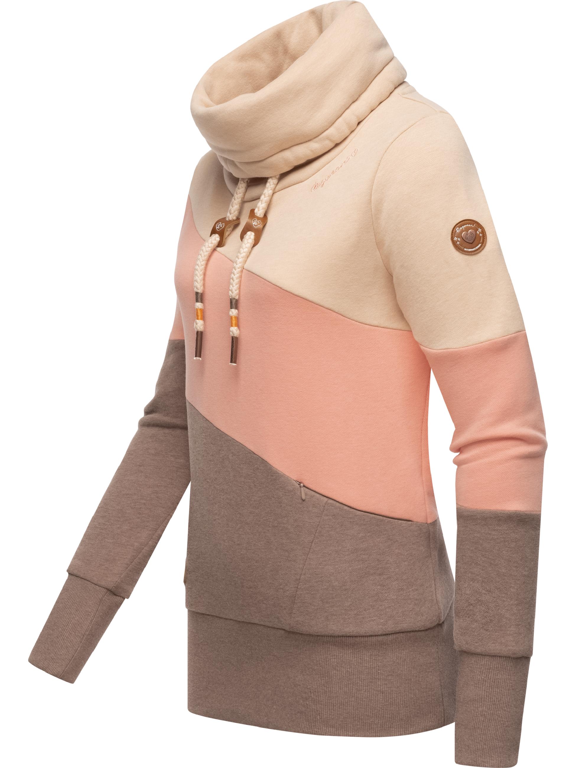 Sweatshirt mit hohem Kragen "Rumika" Sand