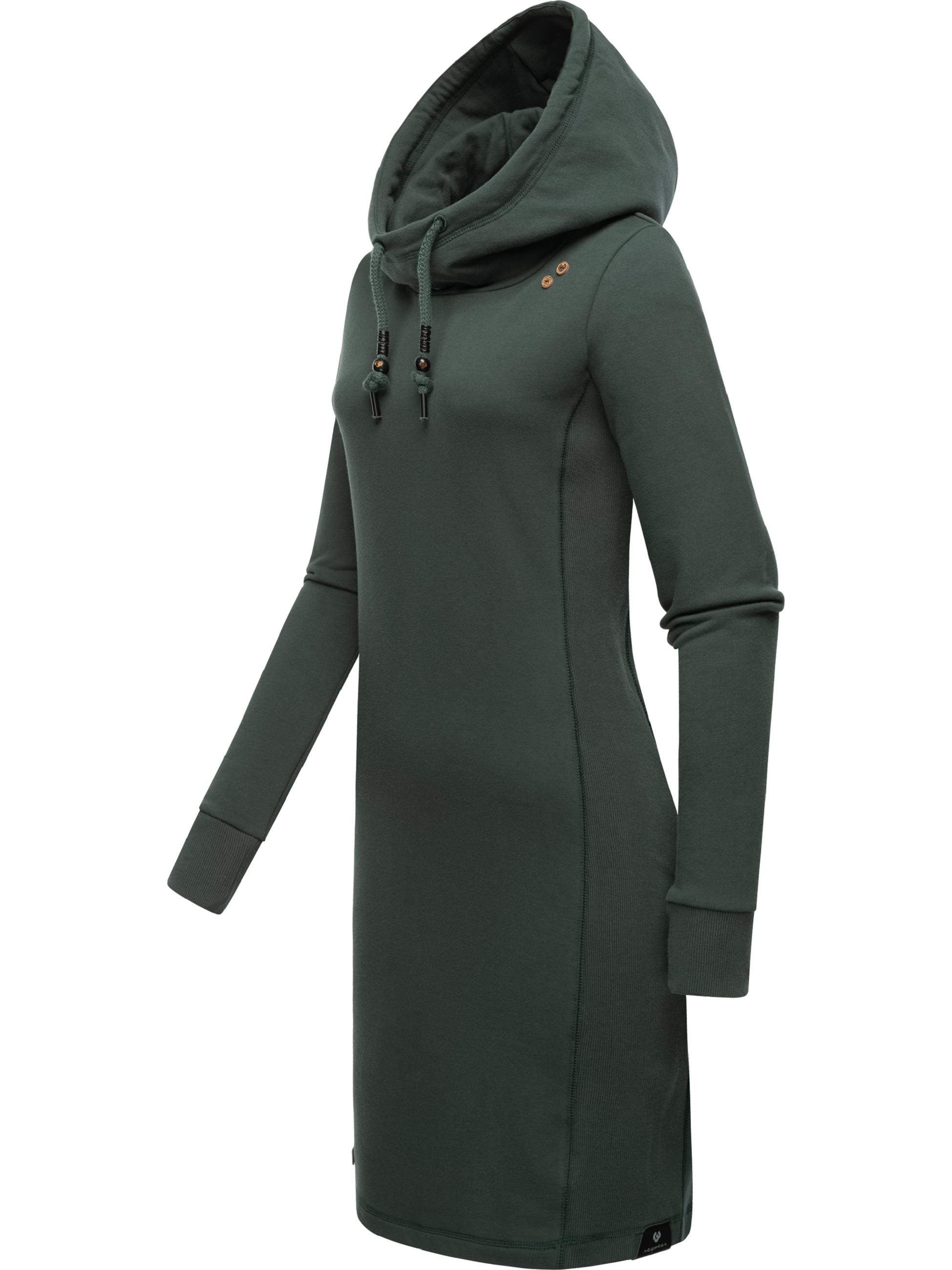 Lässiges Sweatkleid mit Kapuze "Sabreen" Dark Green23