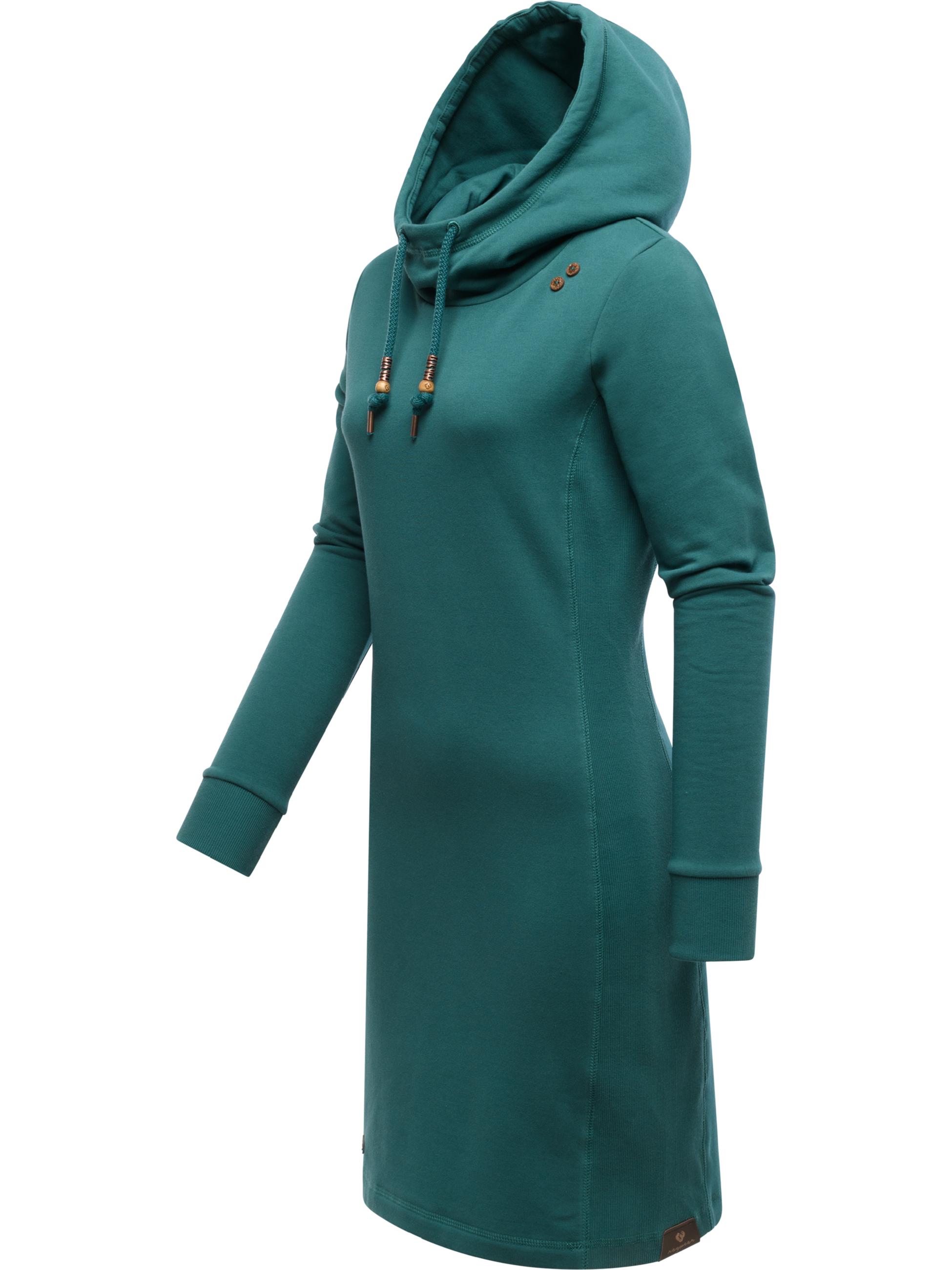 Lässiges Sweatkleid mit Kapuze "Sabreen" Ocean Green25