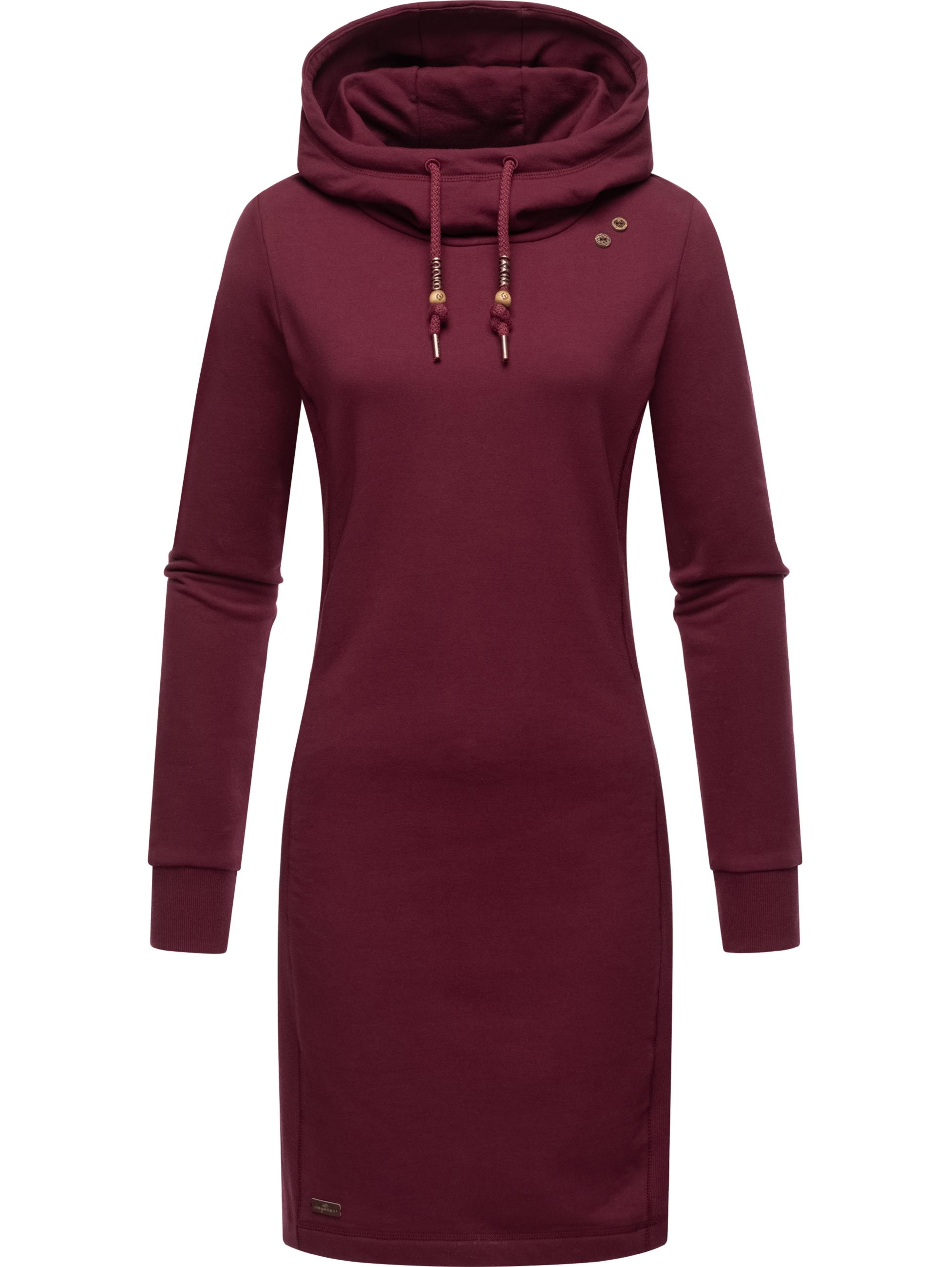 Lässiges Sweatkleid mit Kapuze "Sabreen" Wine Red23