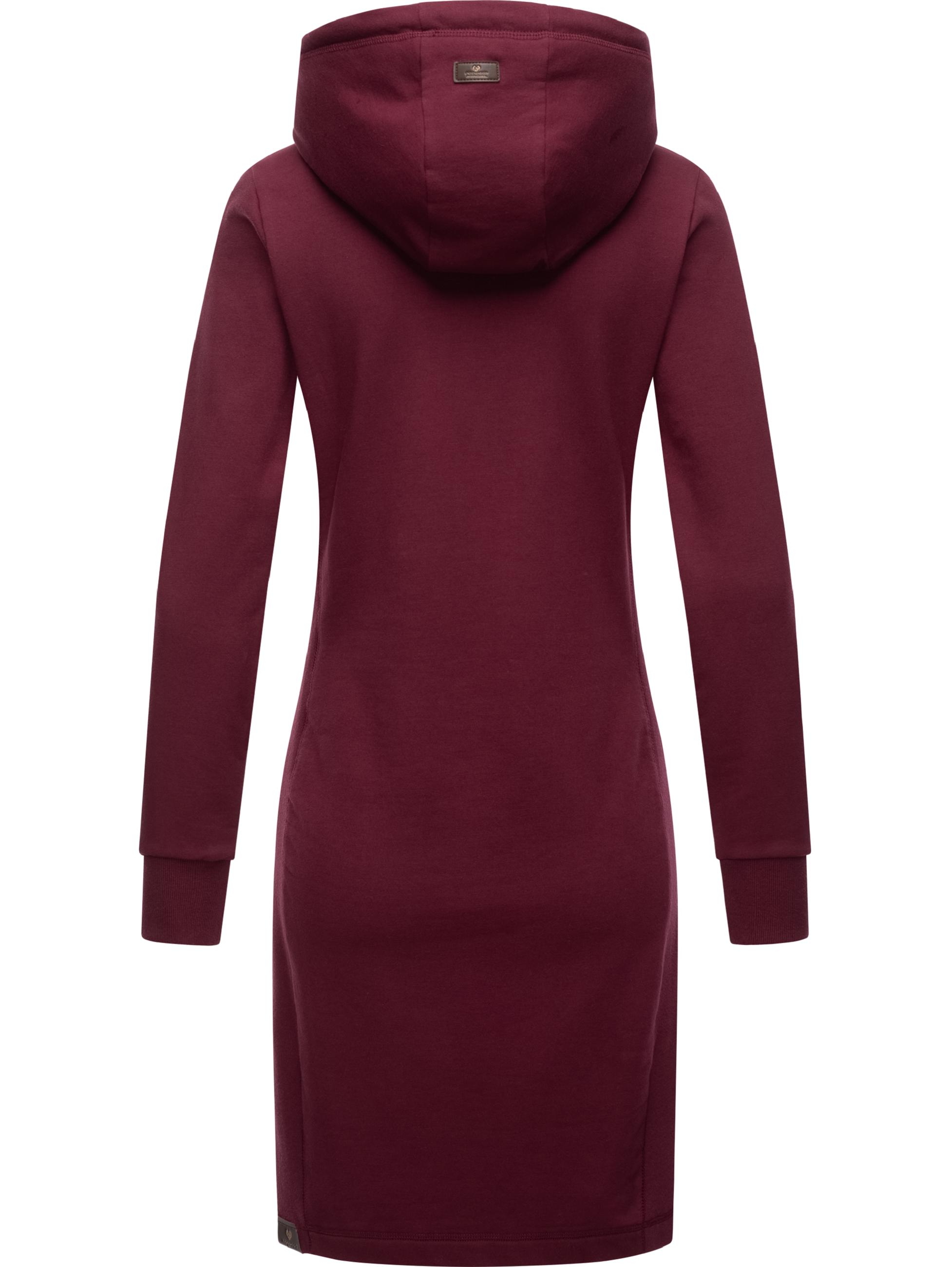 Lässiges Sweatkleid mit Kapuze "Sabreen" Wine Red23