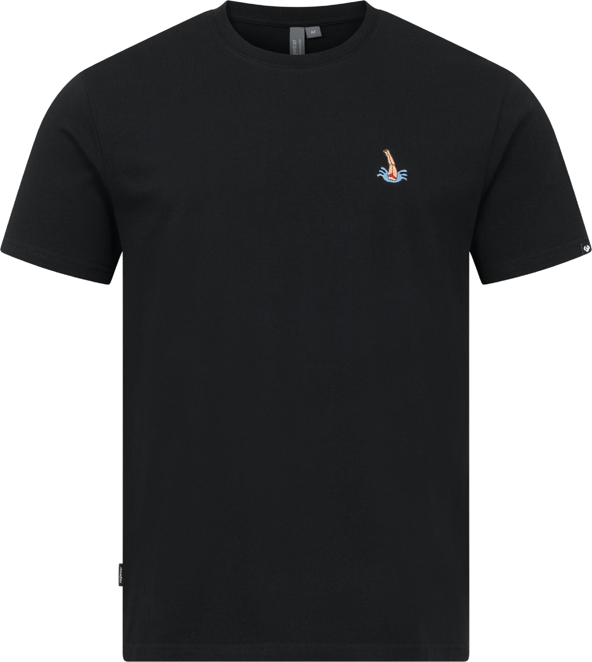 Boxy T-Shirt mit Schwimmer-Stickerei "Samms A Gots YOUMODO" Black