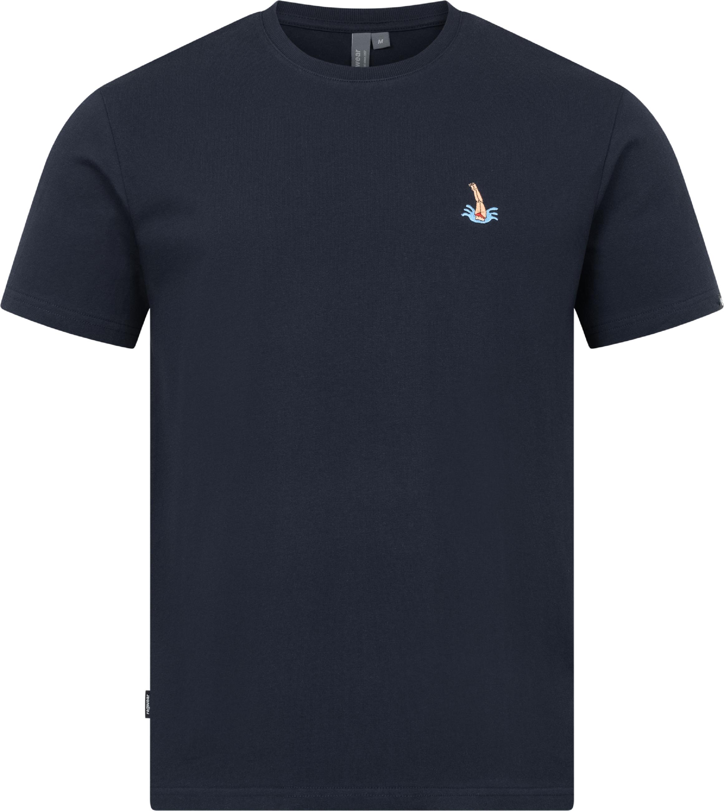 Boxy T-Shirt mit Schwimmer-Stickerei "Samms A Gots YOUMODO" Navy