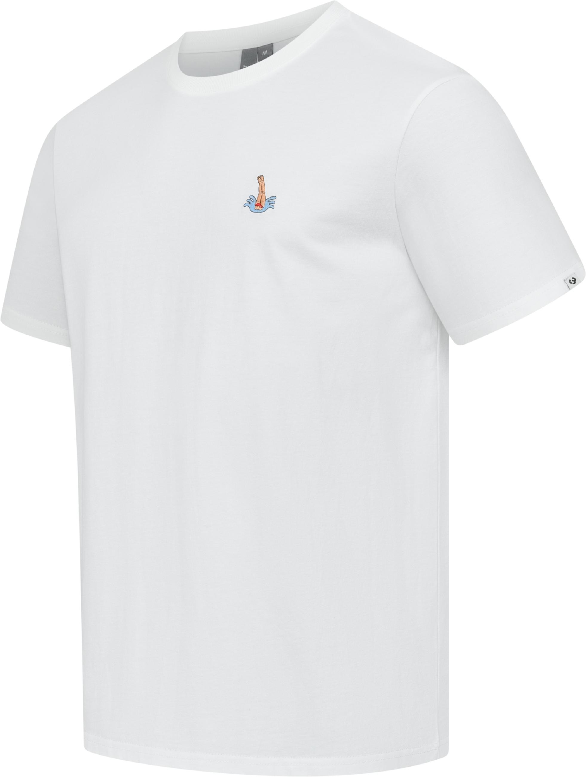 Boxy T-Shirt mit Schwimmer-Stickerei "Samms A Gots YOUMODO" White
