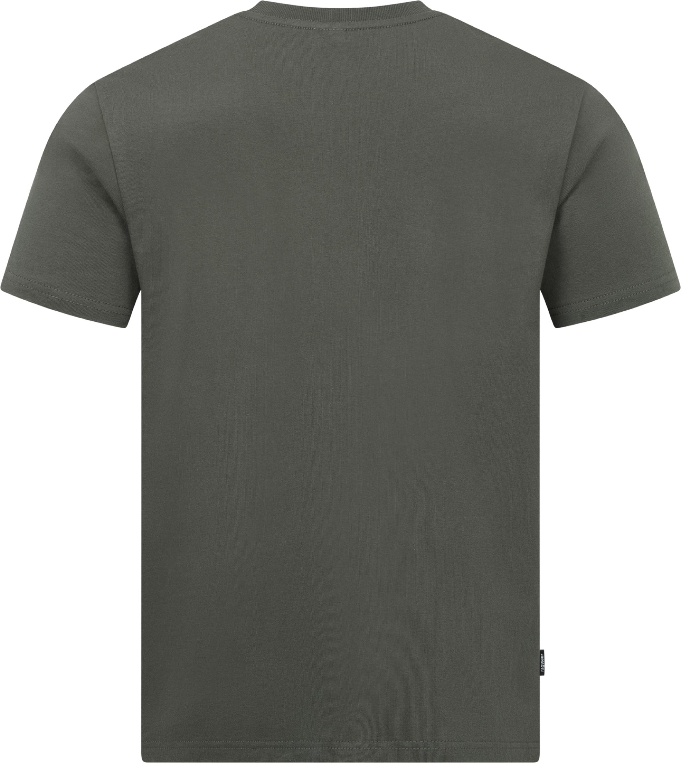 Boxy T-Shirt mit Flaschen-Stickerei "Samms C Gots YOUMODO" Dark Olive