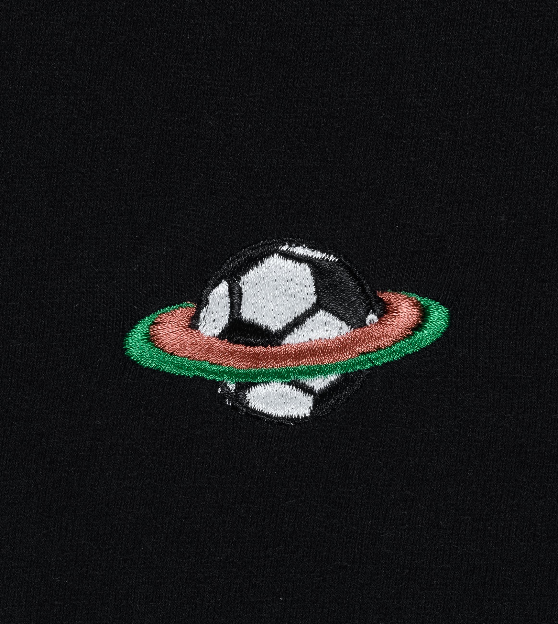 Boxy T-Shirt mit Fußball-Stickerei "Samms D Gots YOUMODO" Black