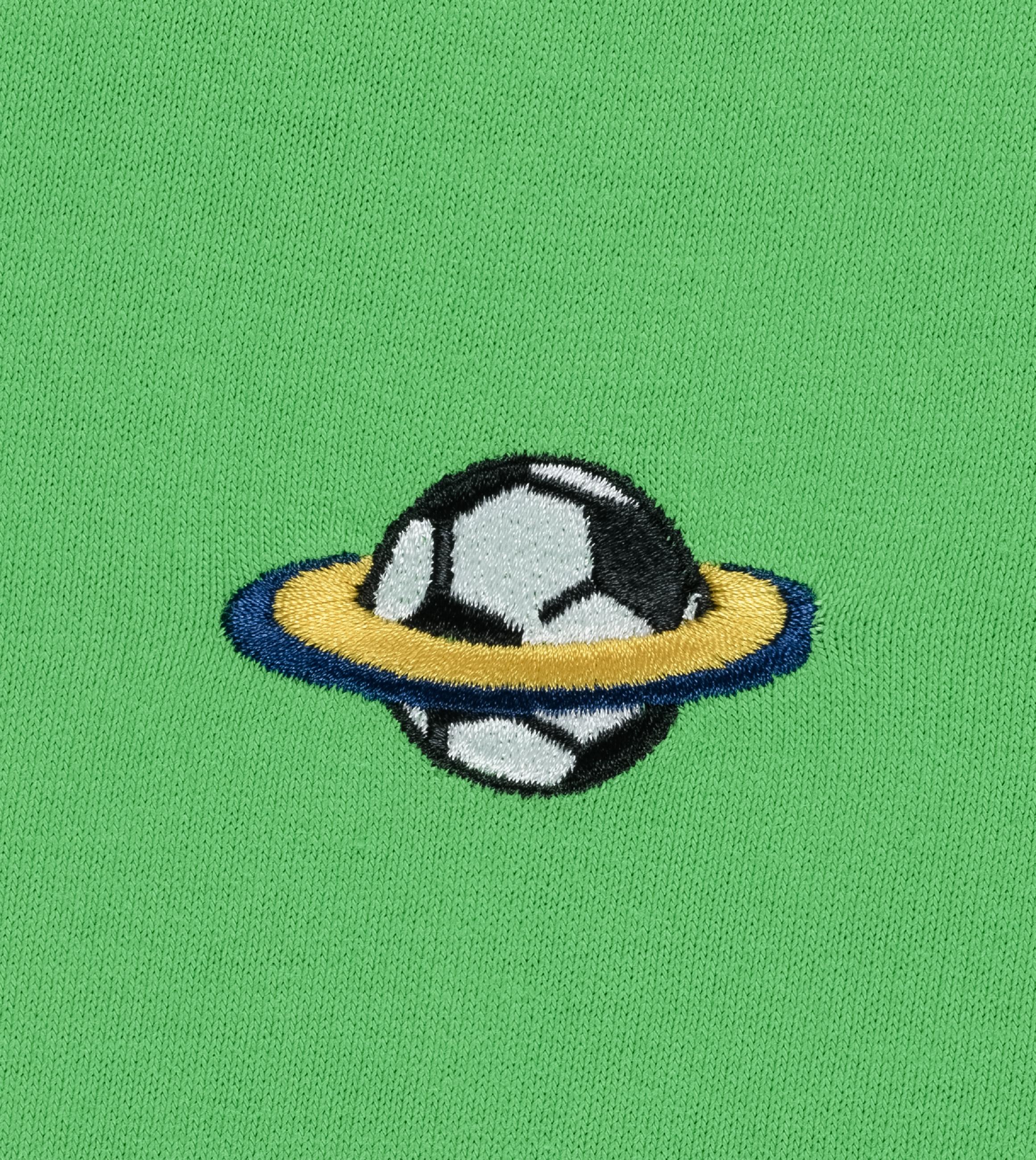 Boxy T-Shirt mit Fußball-Stickerei "Samms D Gots YOUMODO" Green