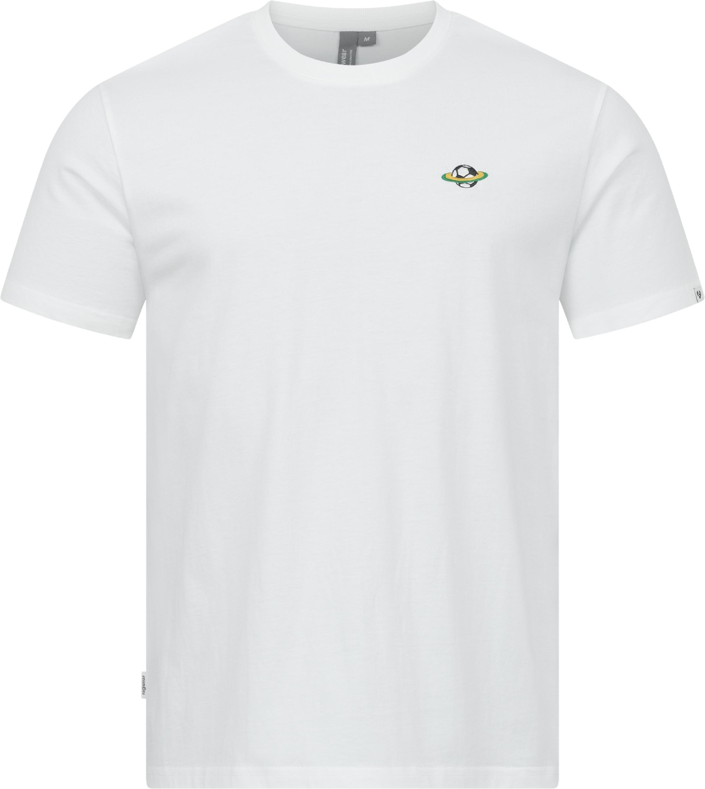 Boxy T-Shirt mit Fußball-Stickerei "Samms D Gots YOUMODO" White