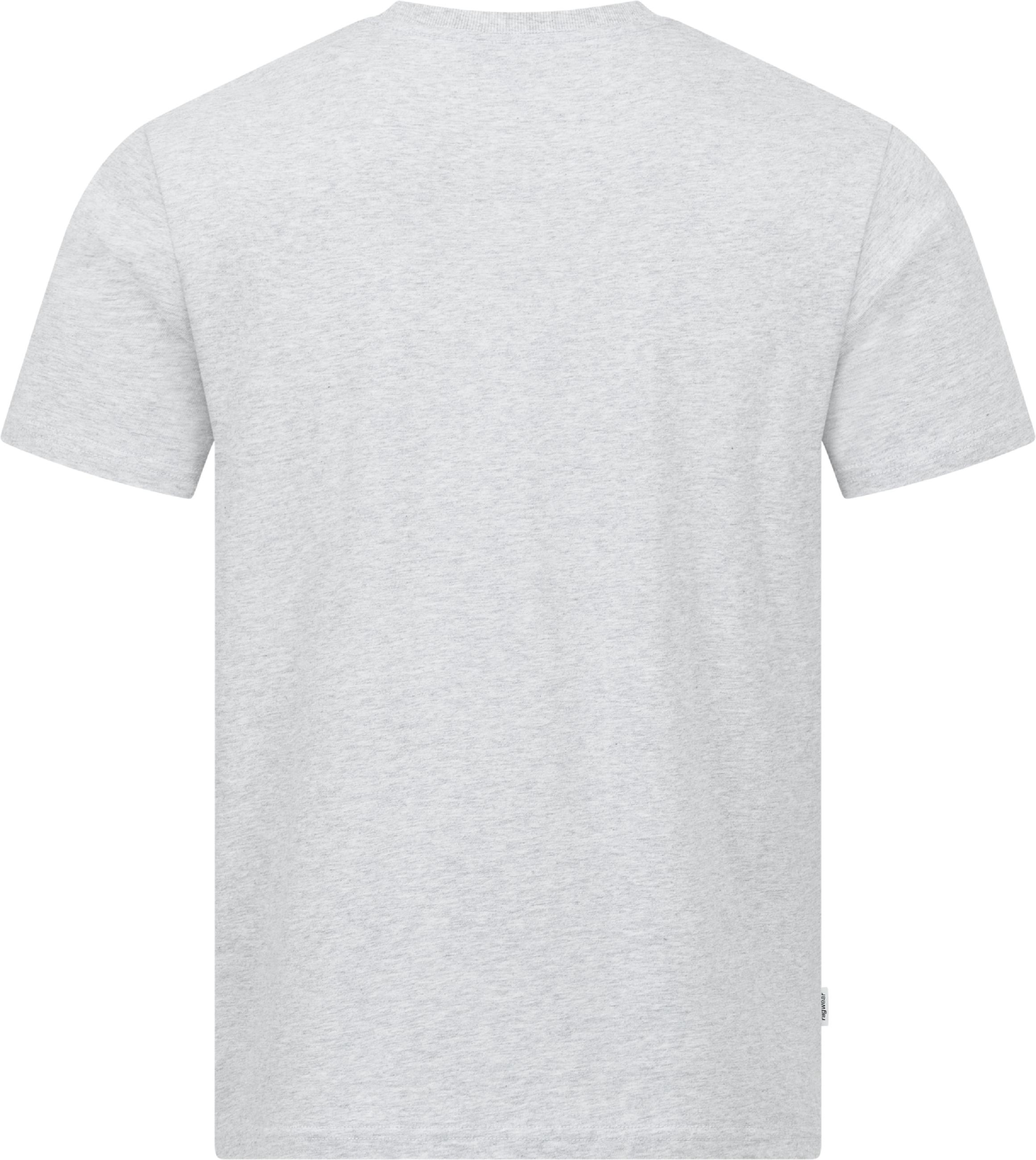 Boxy T-Shirt mit Retro-Roller-Stickerei "Samms F Gots YOUMODO" Grey Melange