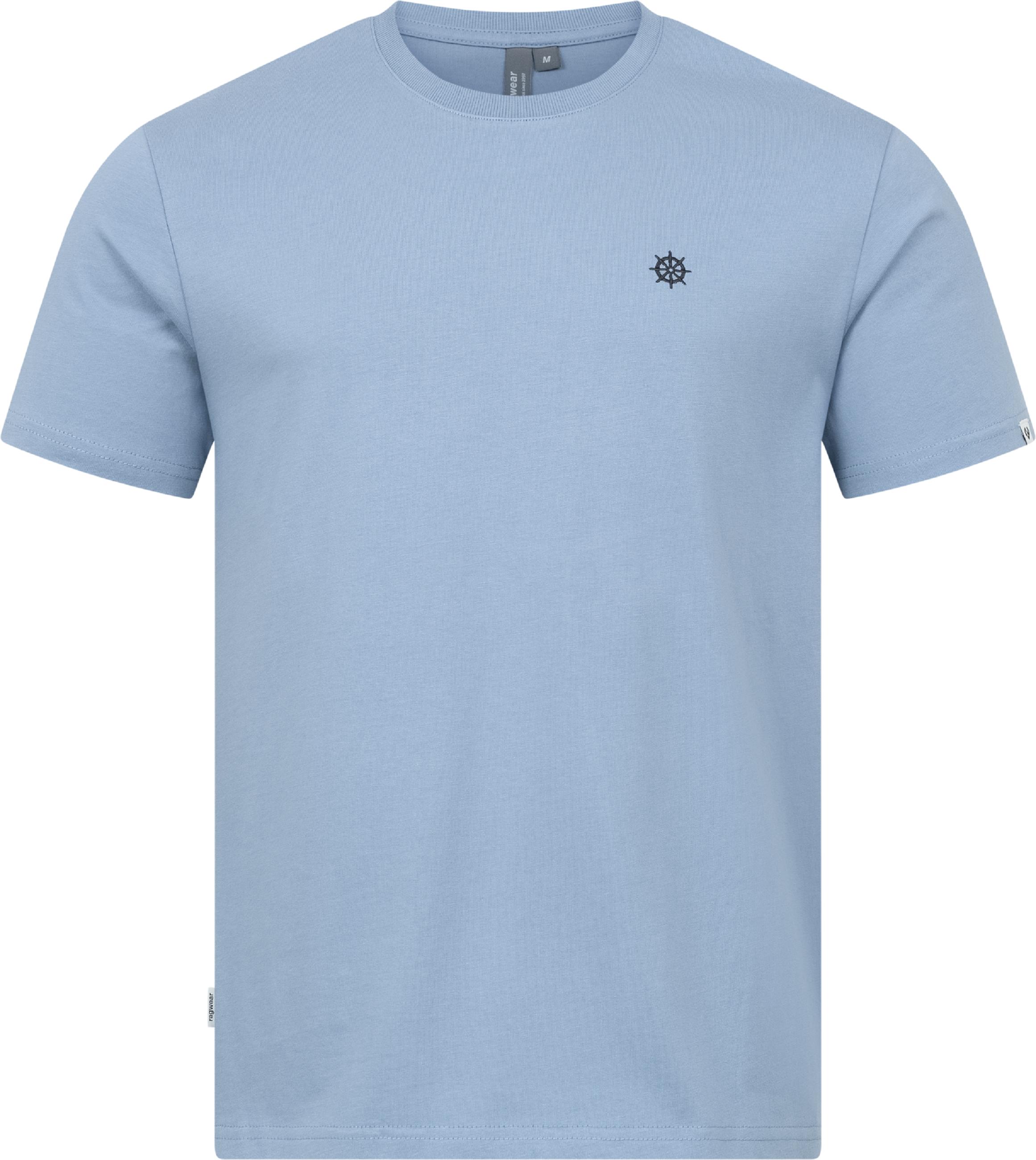 Boxy T-Shirt mit Kapitän-Stickerei "Samms H Gots YOUMODO" Dusty Blue