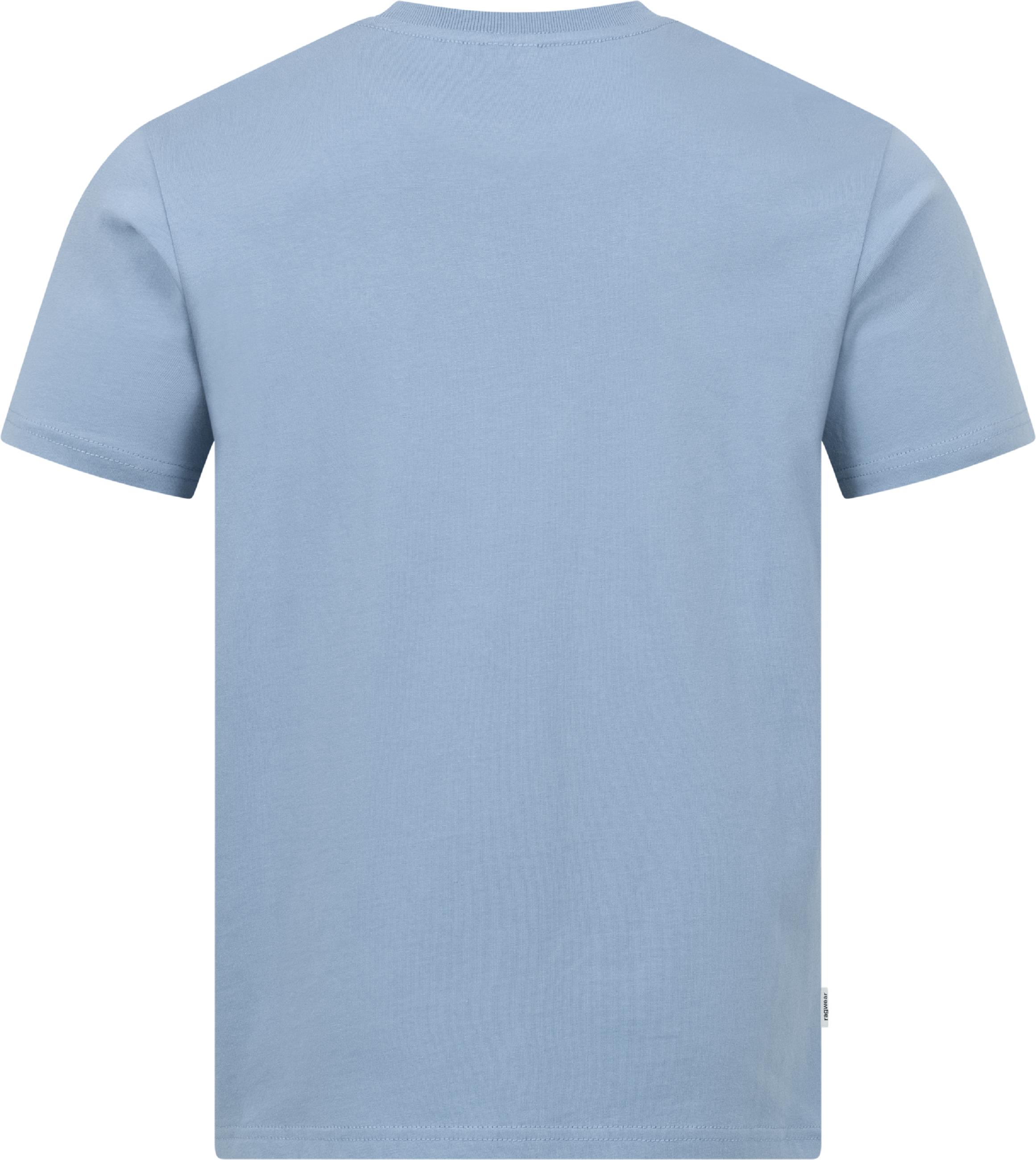 Boxy T-Shirt mit Kapitän-Stickerei "Samms H Gots YOUMODO" Dusty Blue