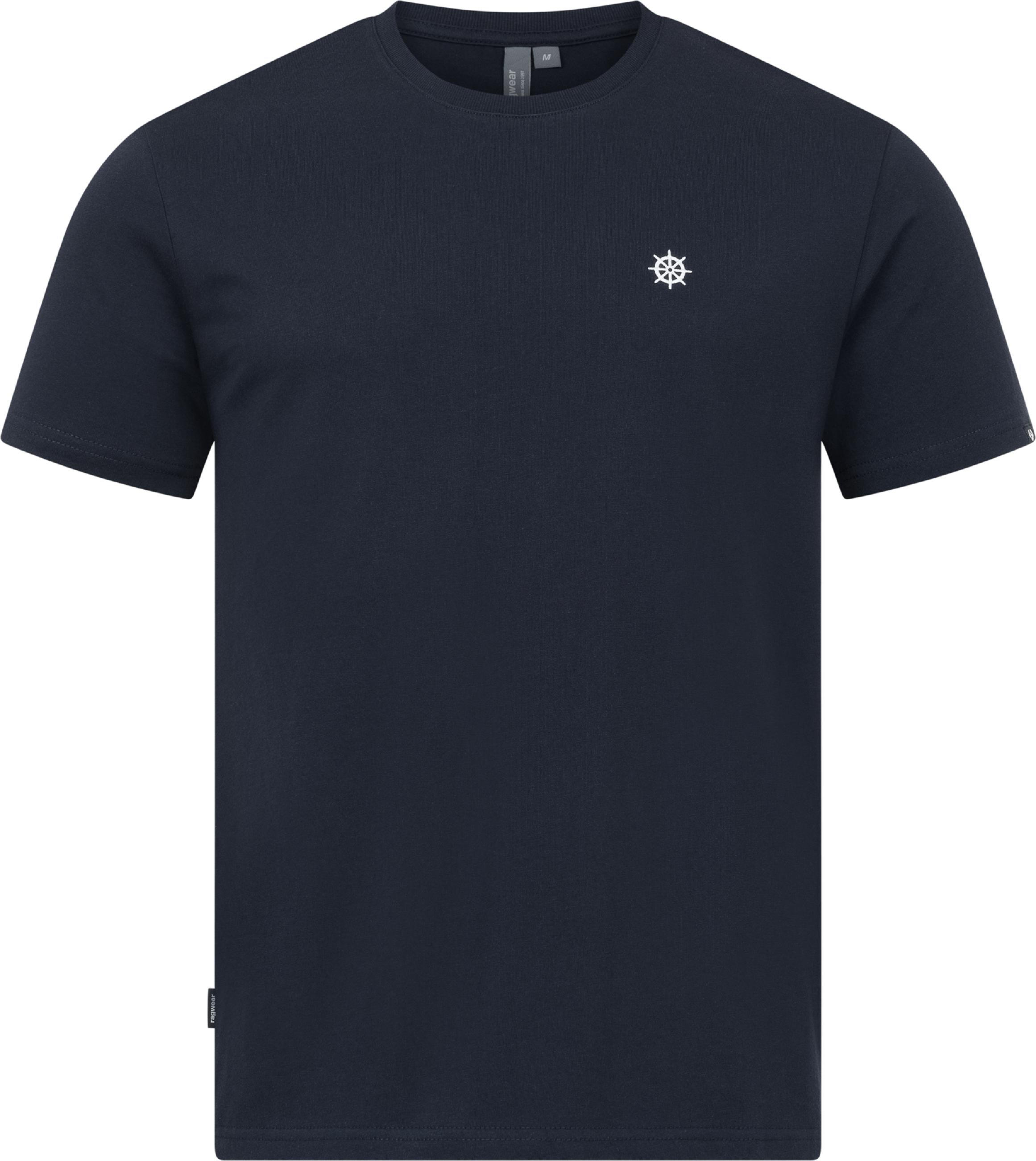 Boxy T-Shirt mit Kapitän-Stickerei "Samms H Gots YOUMODO" Navy