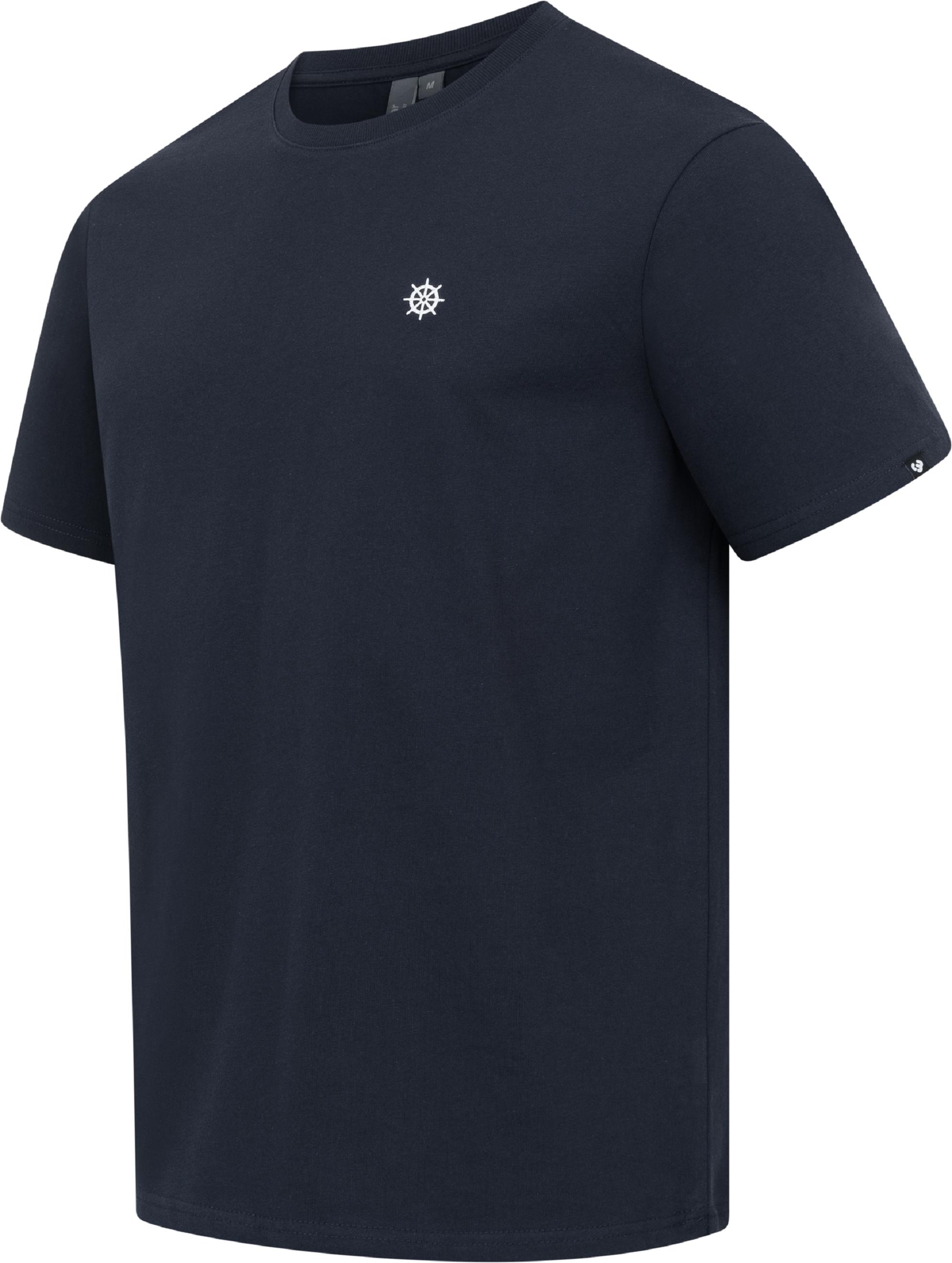 Boxy T-Shirt mit Kapitän-Stickerei "Samms H Gots YOUMODO" Navy