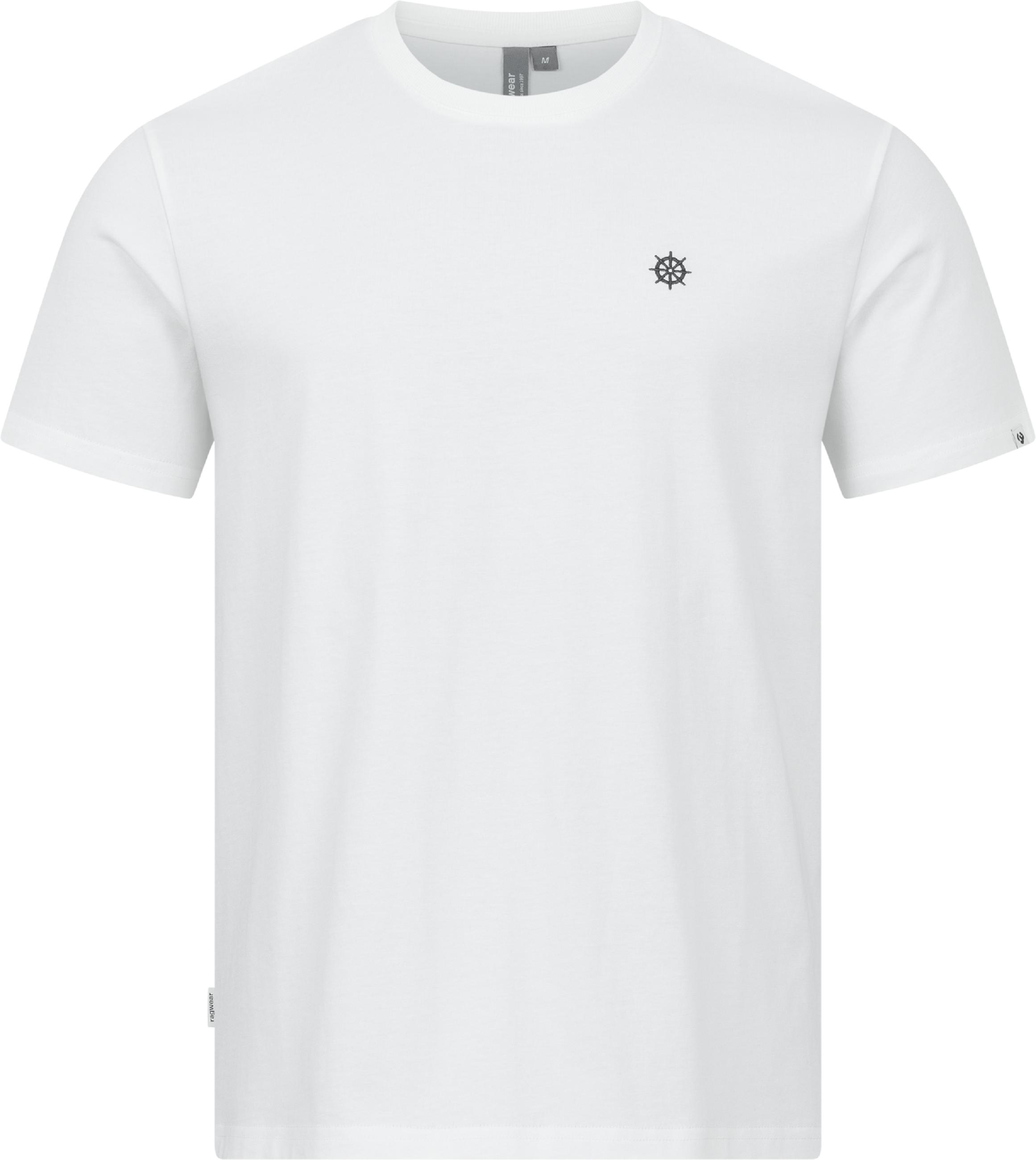 Boxy T-Shirt mit Kapitän-Stickerei "Samms H Gots YOUMODO" White