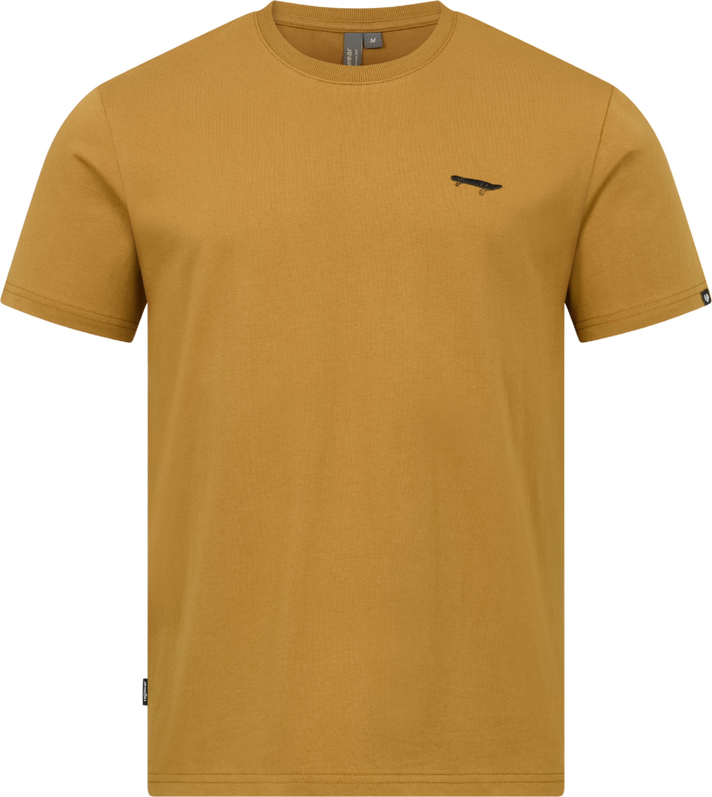 Boxy T-Shirt mit Skateboard-Stickerei "Samms I Gots YOUMODO" Cinnamon