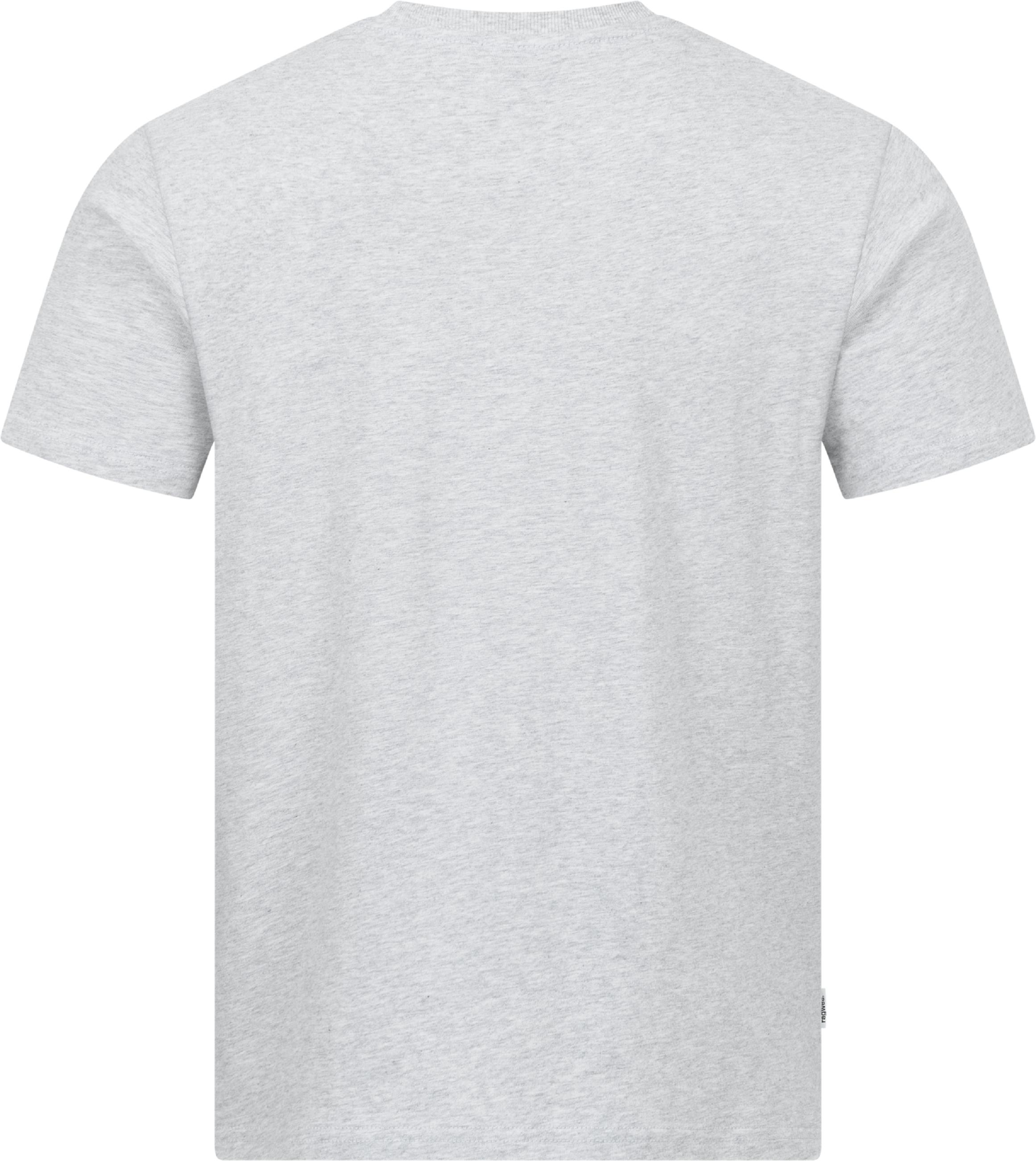 Boxy T-Shirt mit Krug-Stickerei "Samms J Gots YOUMODO" Grey Melange