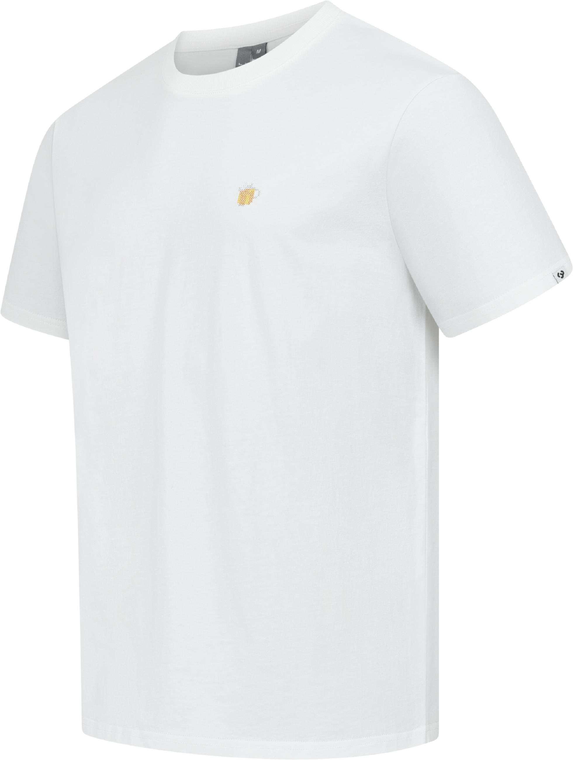 Boxy T-Shirt mit Krug-Stickerei "Samms J Gots YOUMODO" White