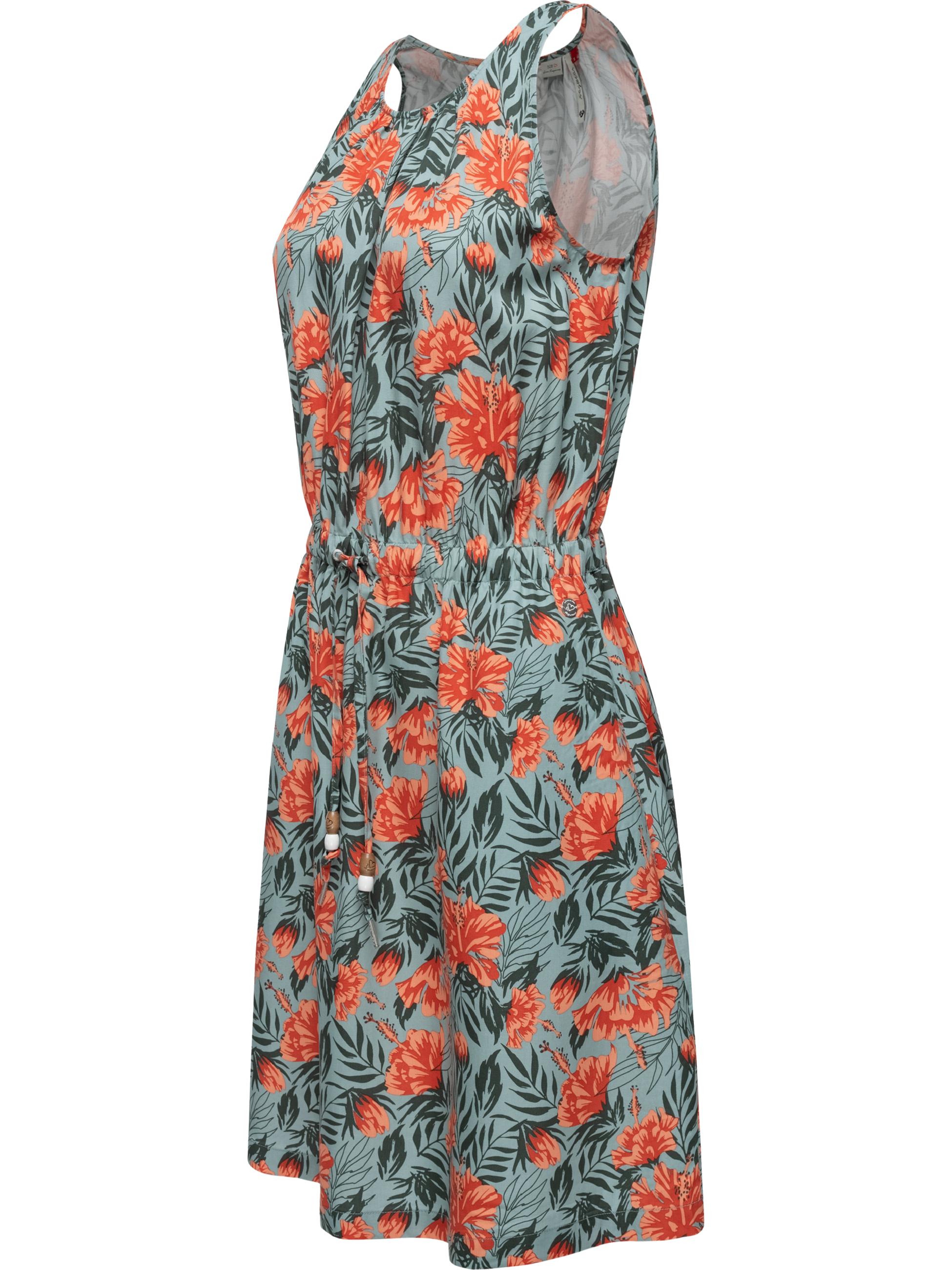 Leichtes Sommerkleid "Sanai Print Organic" Aqua