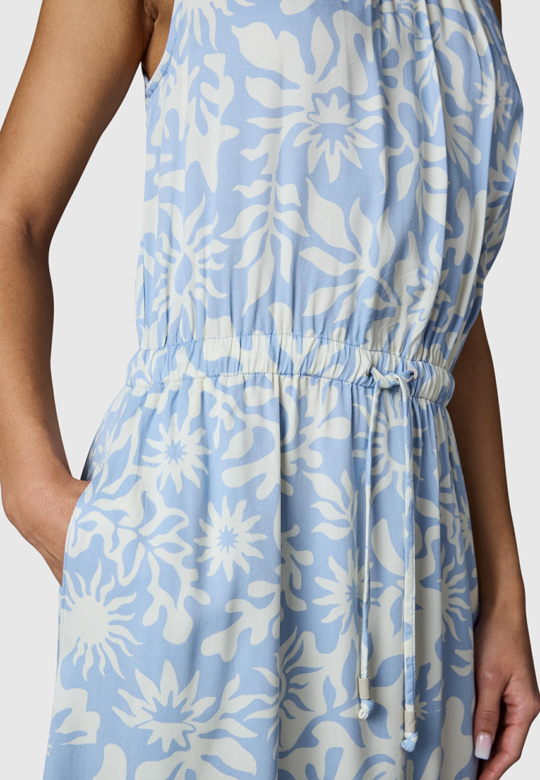 kurzes Sommerkleid mit Schnürung "Sanai Print" Arctic Blue