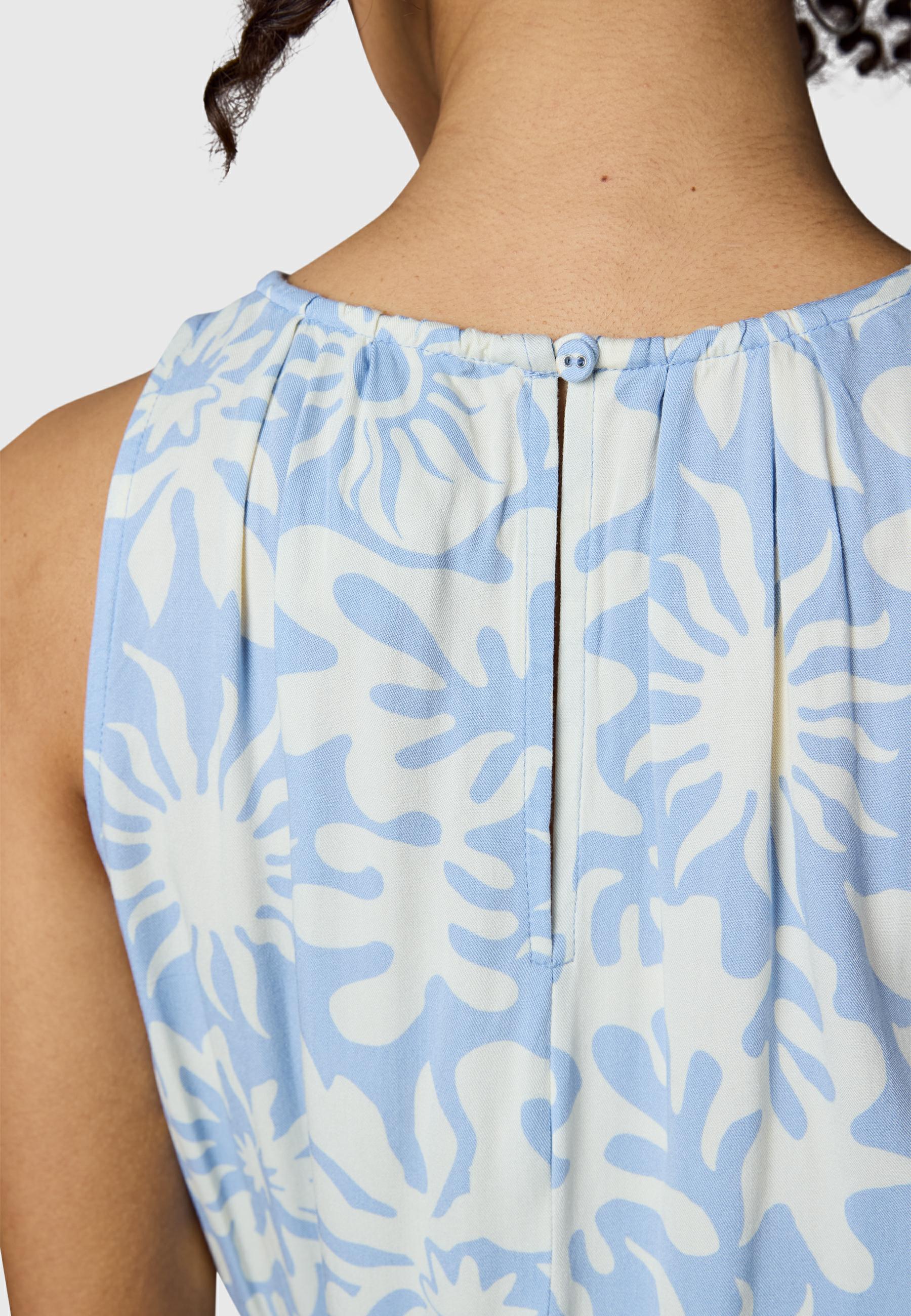 kurzes Sommerkleid mit Schnürung "Sanai Print" Arctic Blue