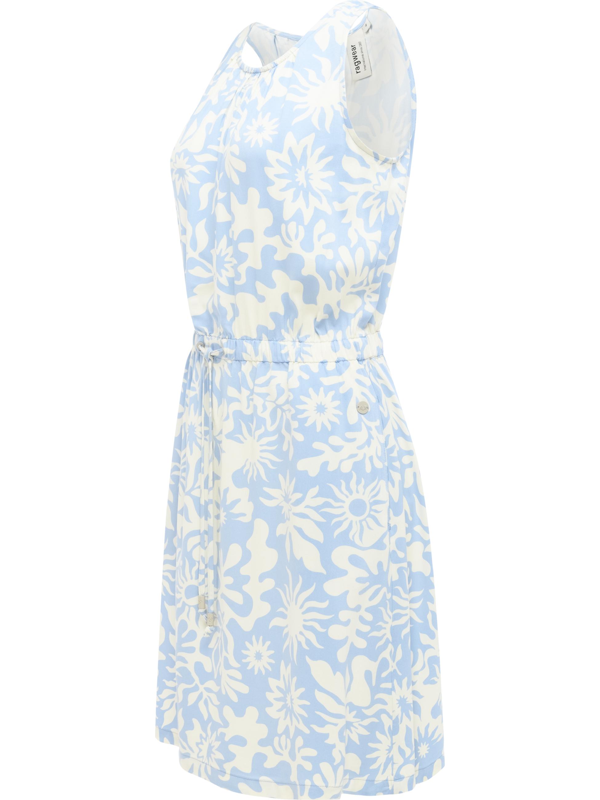 kurzes Sommerkleid mit Schnürung "Sanai Print" Arctic Blue