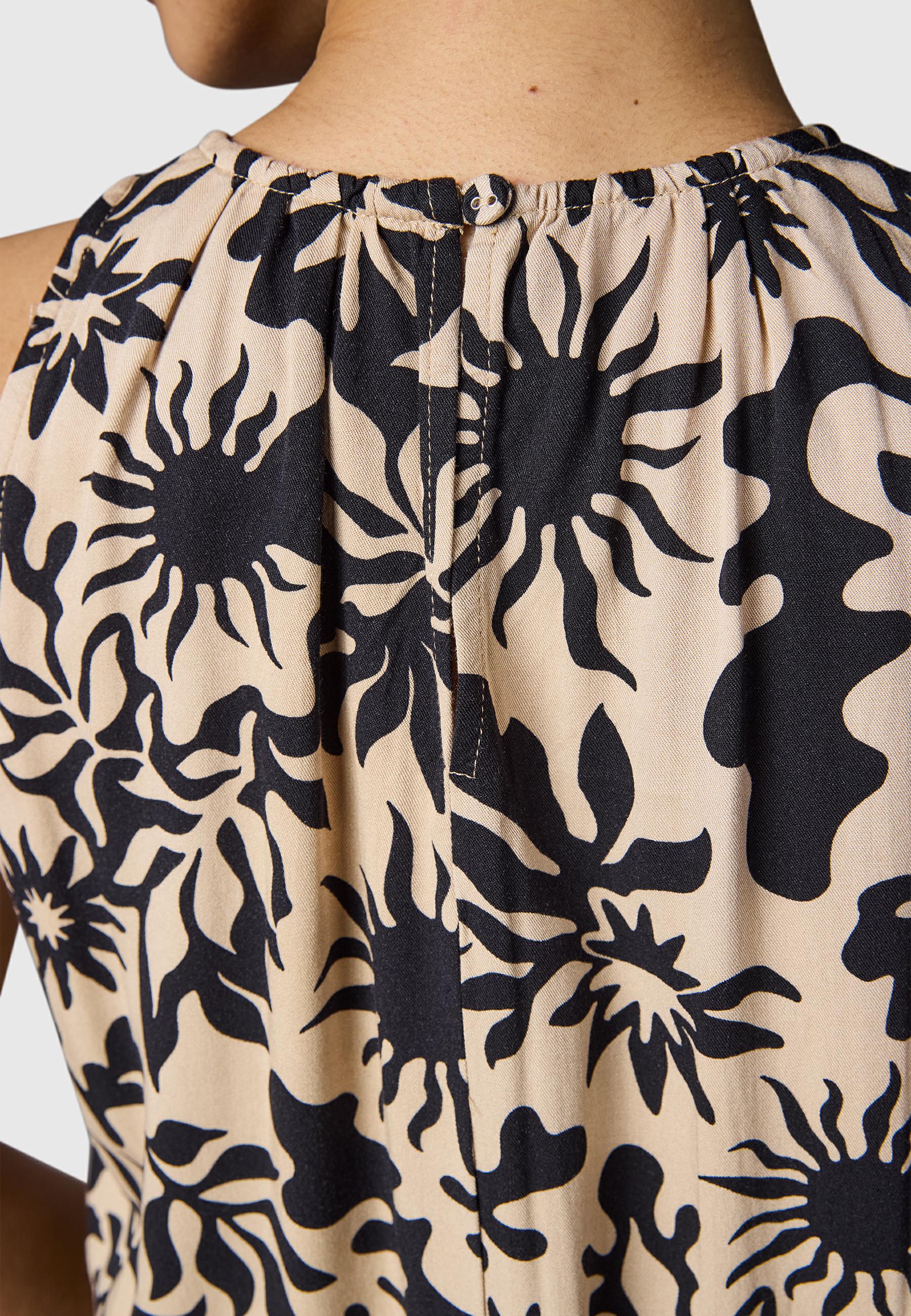 kurzes Sommerkleid mit Schnürung "Sanai Print" Sand