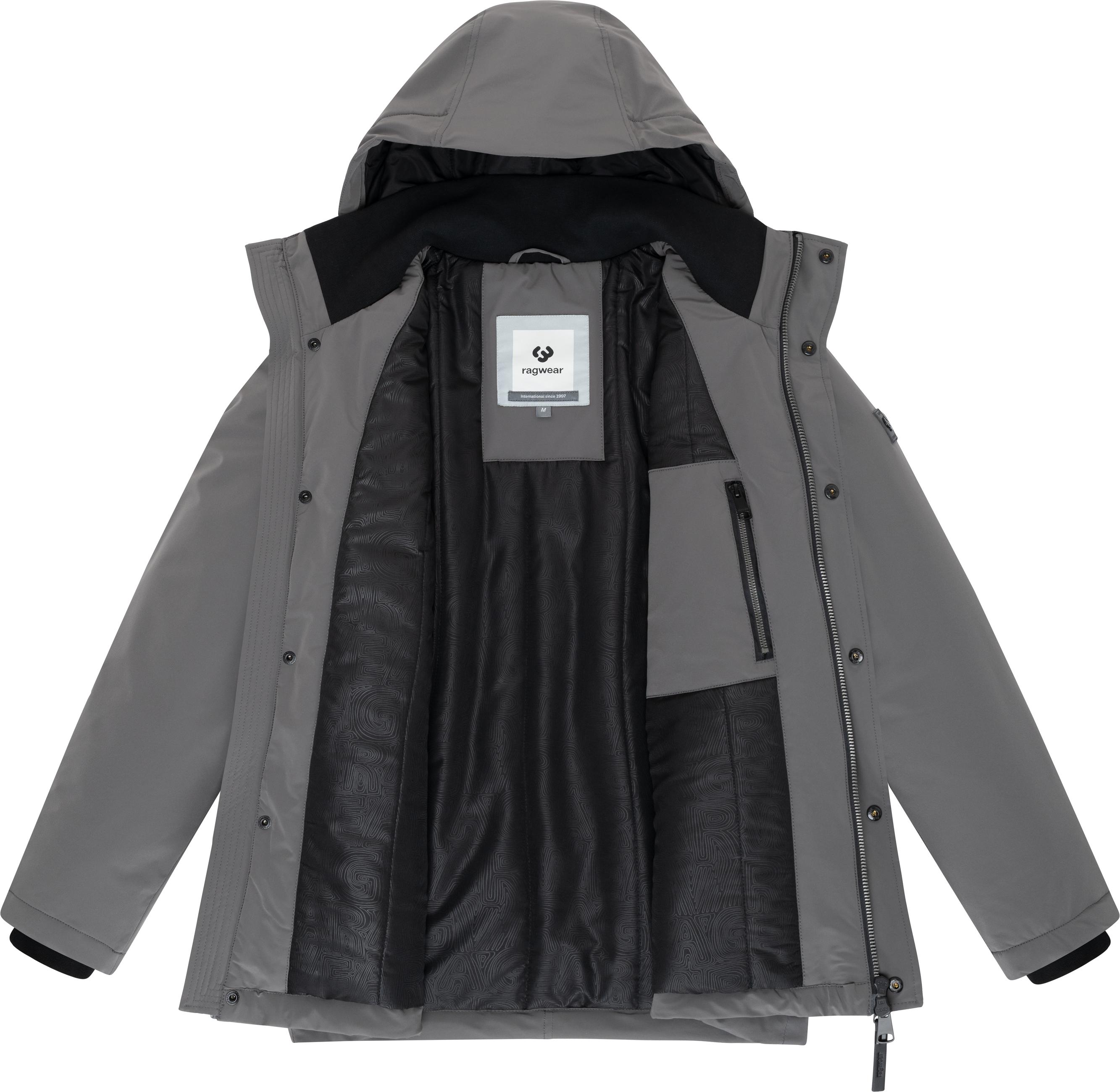Winterjacke mit Kapuze "Saqon YOUMODO" Stone Grey