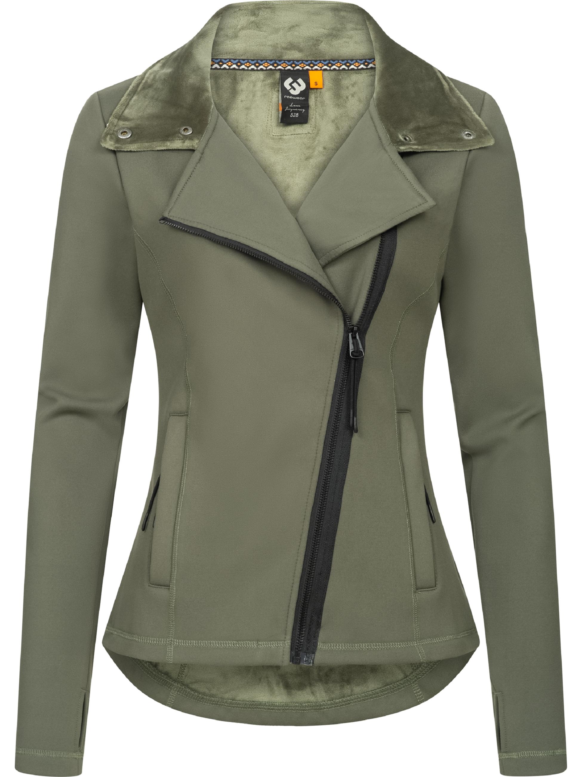 Kuschlig weiche Sweatjacke "Saskie" Dark Olive