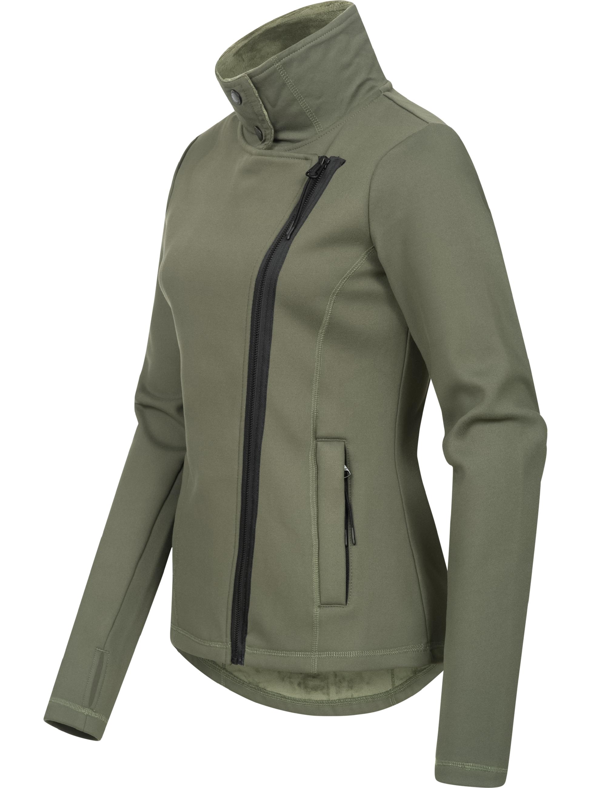 Kuschlig weiche Sweatjacke "Saskie" Dark Olive