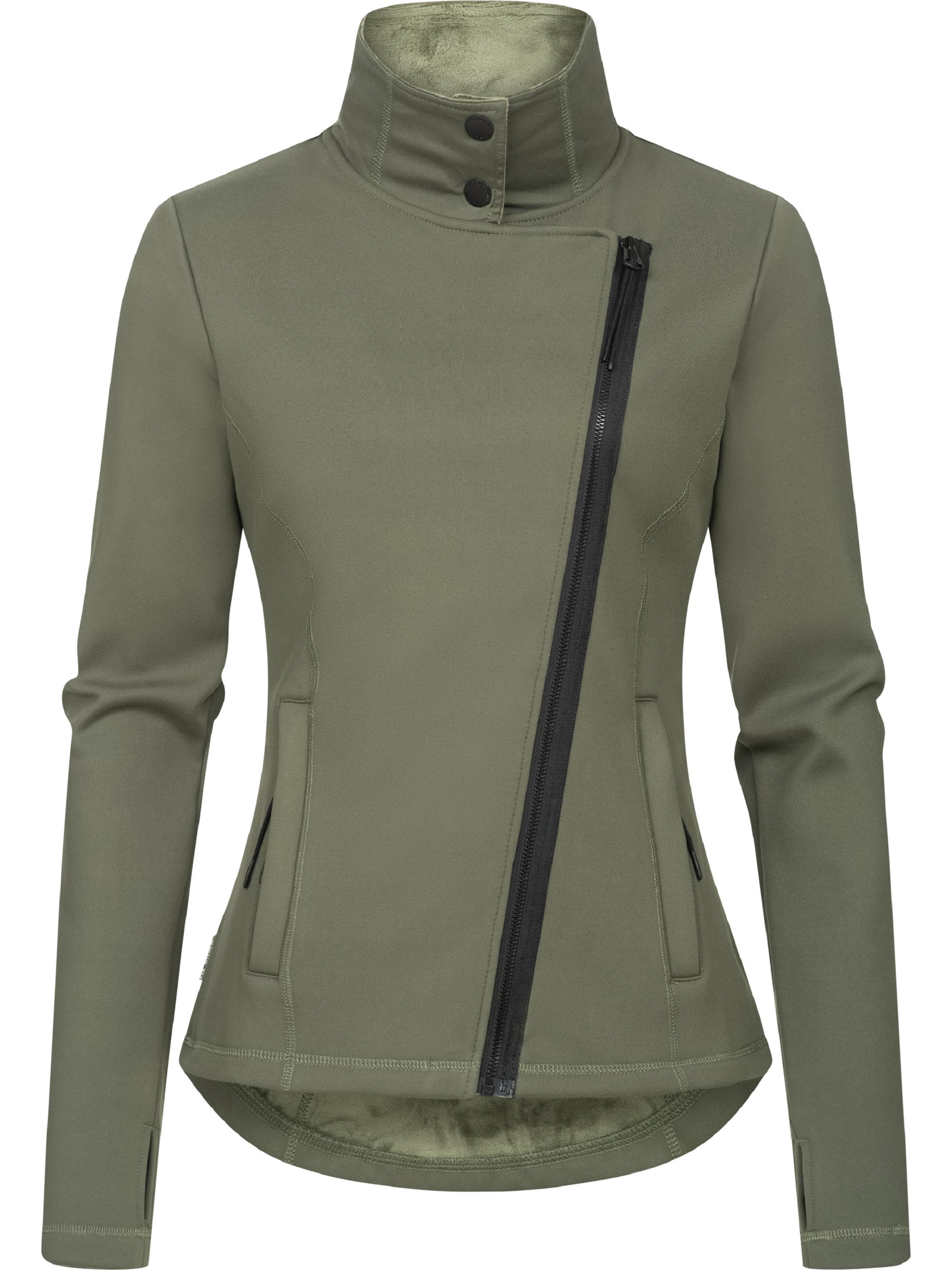 Kuschlig weiche Sweatjacke "Saskie" Dark Olive