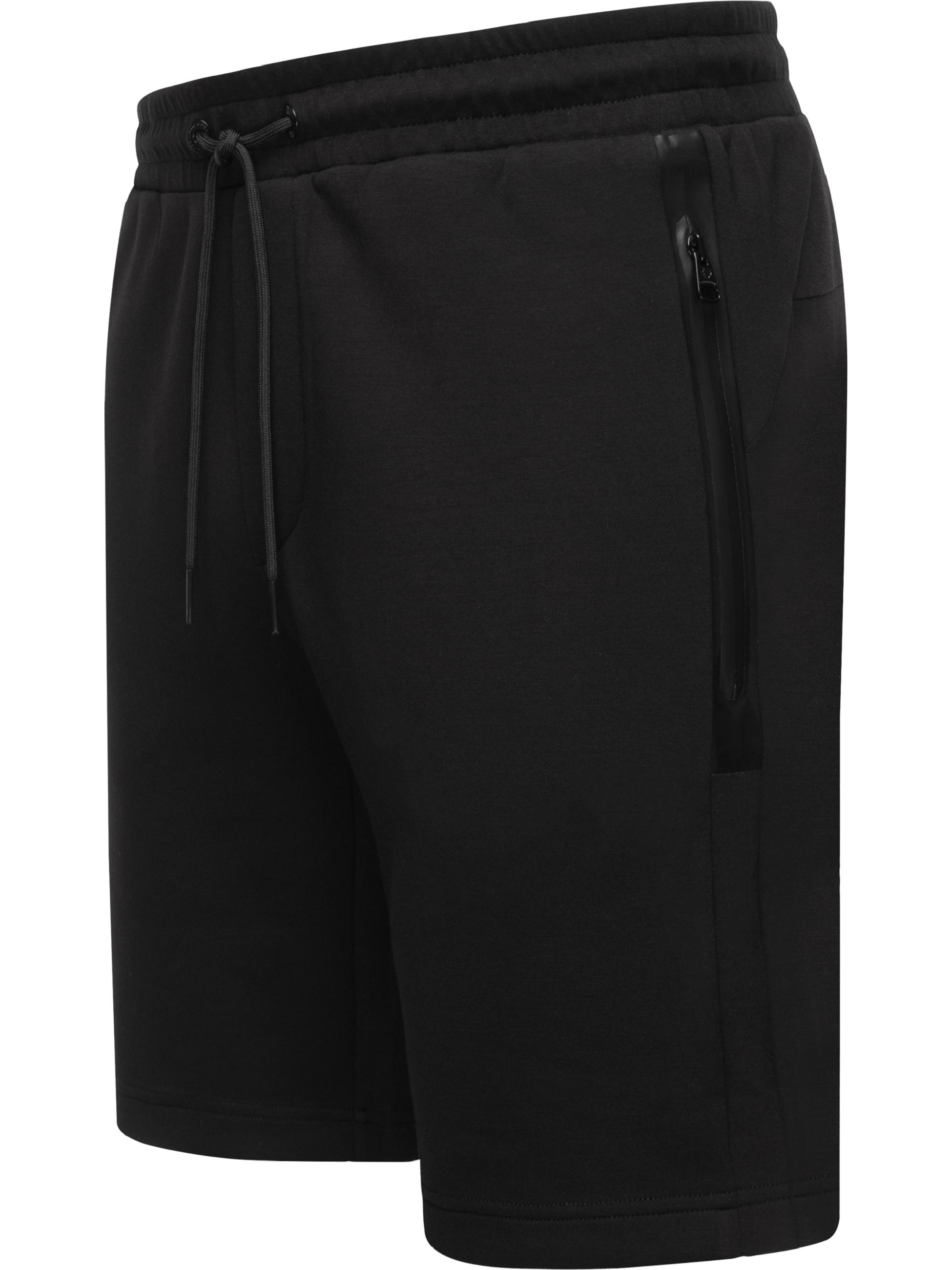 Kurze Sporthose mit kontrastfarbenen Details "Satom Shorts" Black