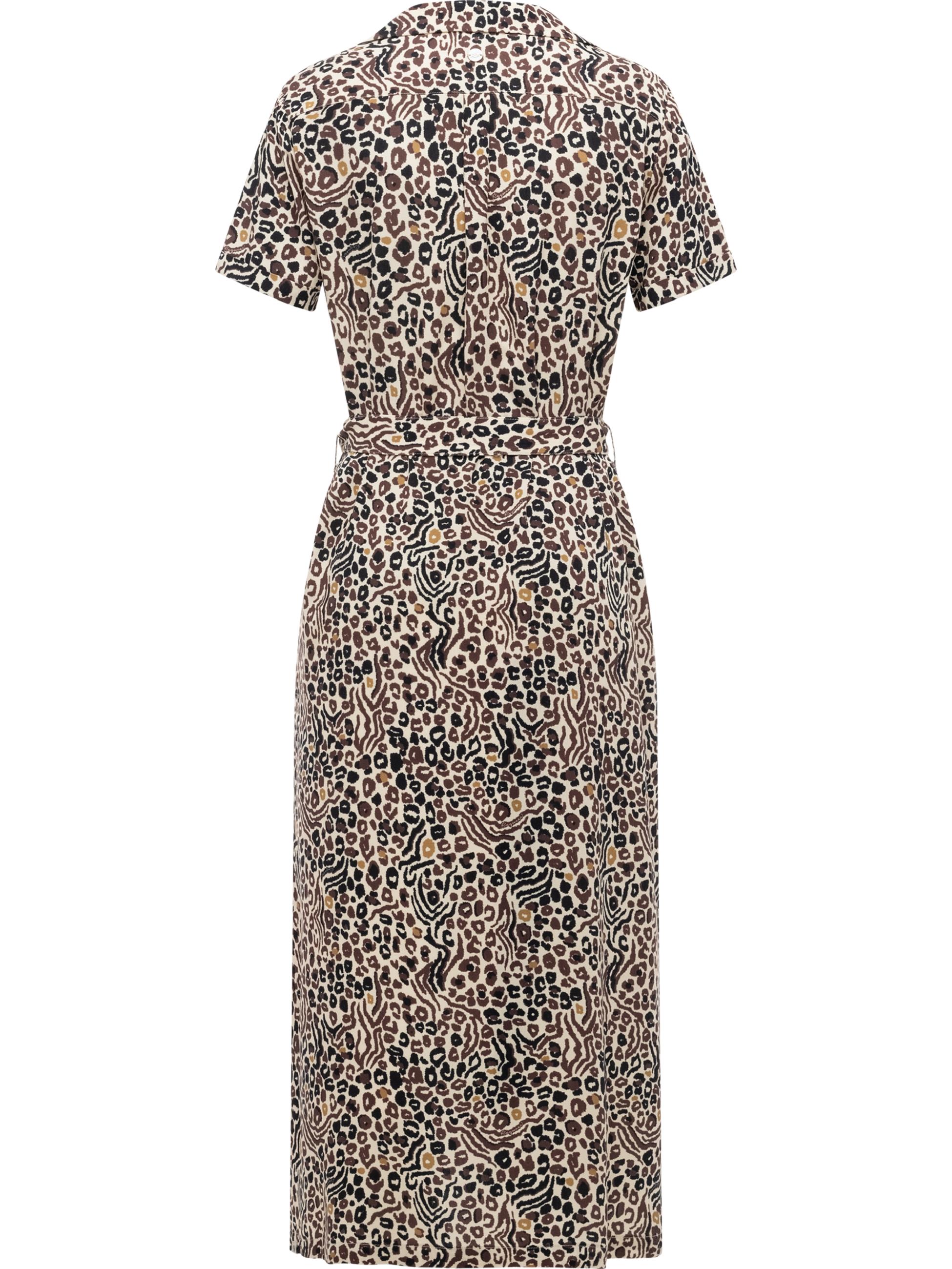 Midikleid mit Allover-Print "Sawira Long Print" Brown