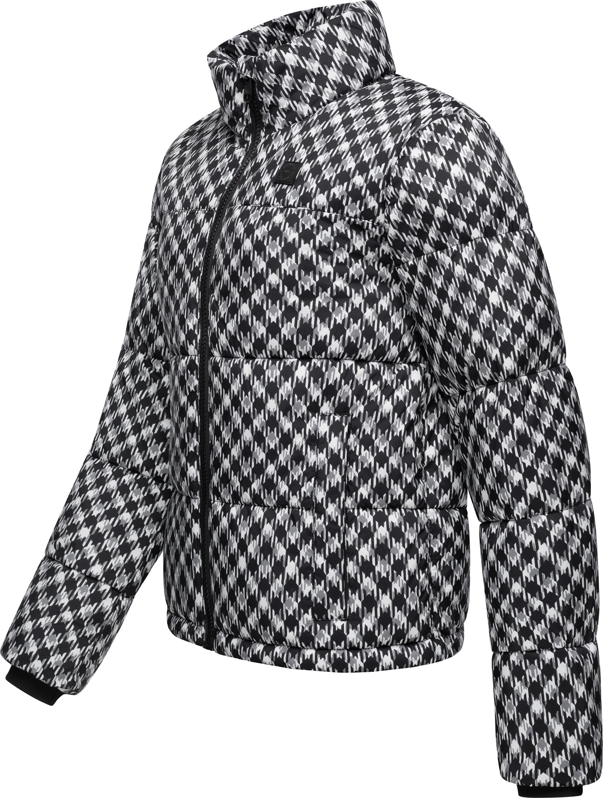 Wasserdichte Steppjacke mit modischem Print "Serah Print" Black