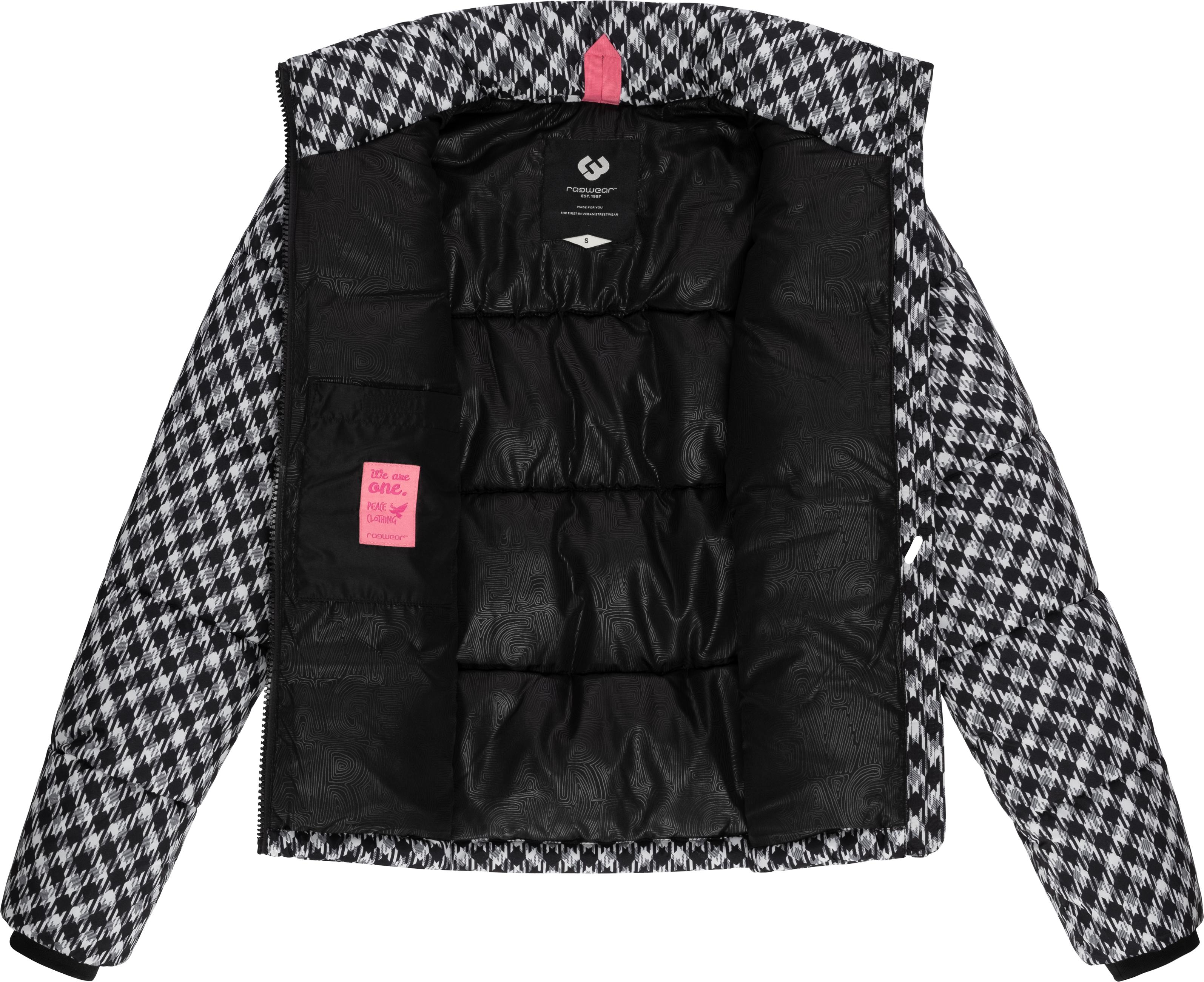 Wasserdichte Steppjacke mit modischem Print "Serah Print" Black