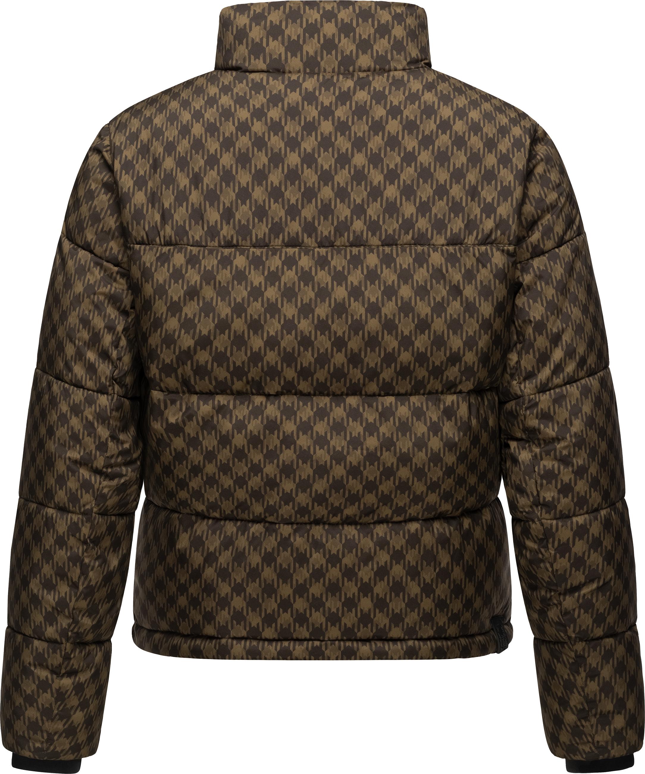 Wasserdichte Steppjacke mit modischem Print "Serah Print" Brown