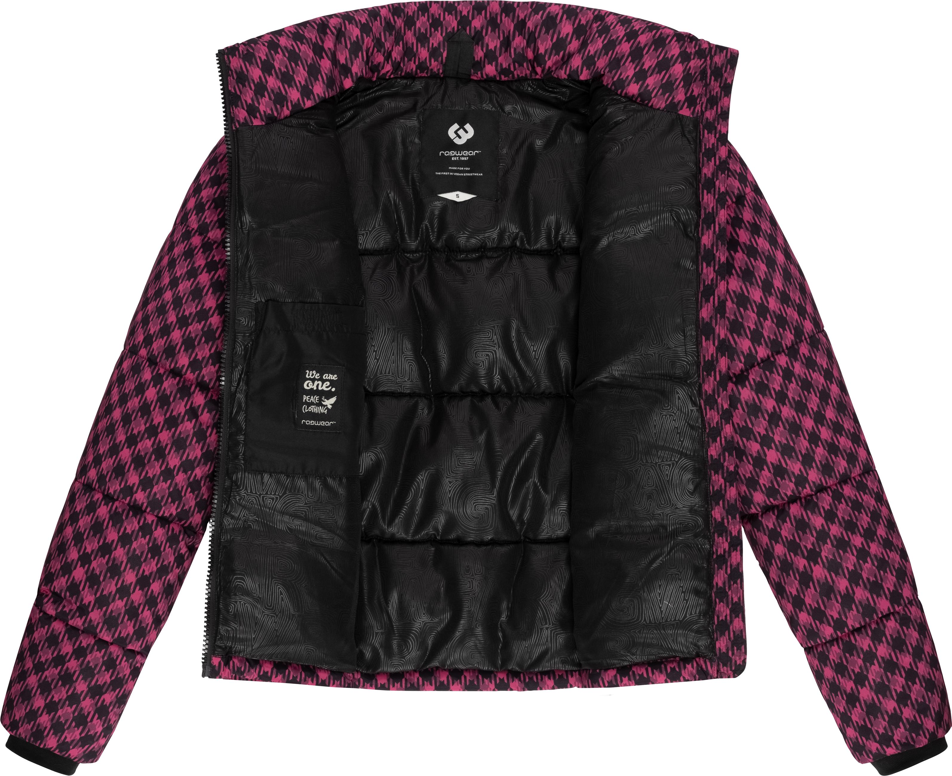 Steppjacke mit modischem Print "Serah Print" Fuchsia