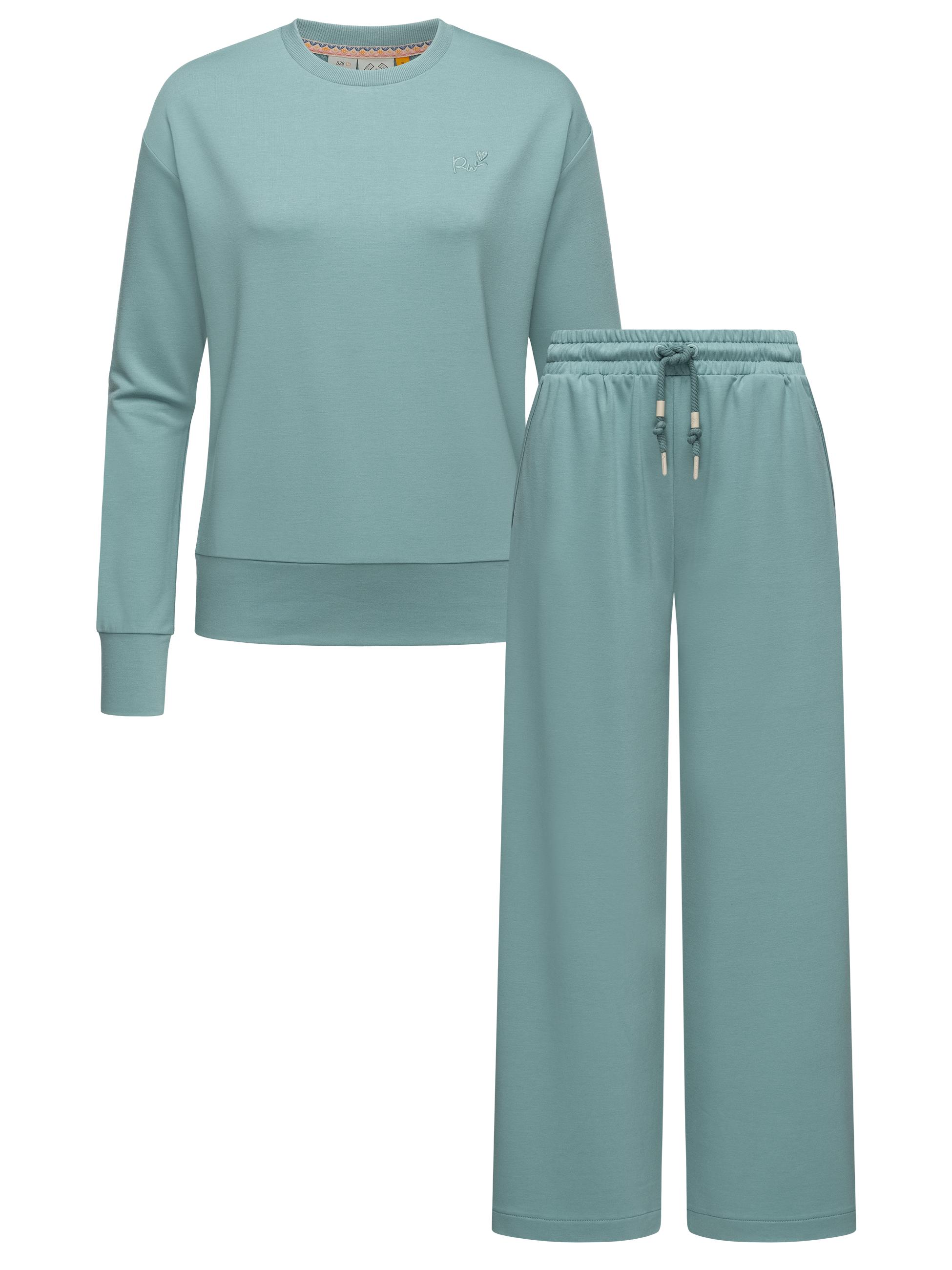 Freizeitanzug aus langer Hose und Pullover "Set Delje" Ocean Green