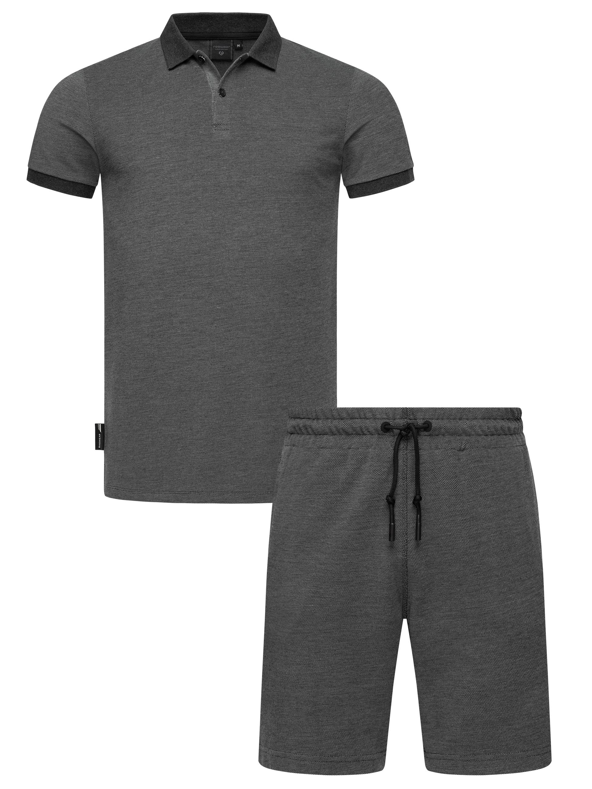 Freizeitanzug aus Hemd und Short "Set Porpi" Dark Grey