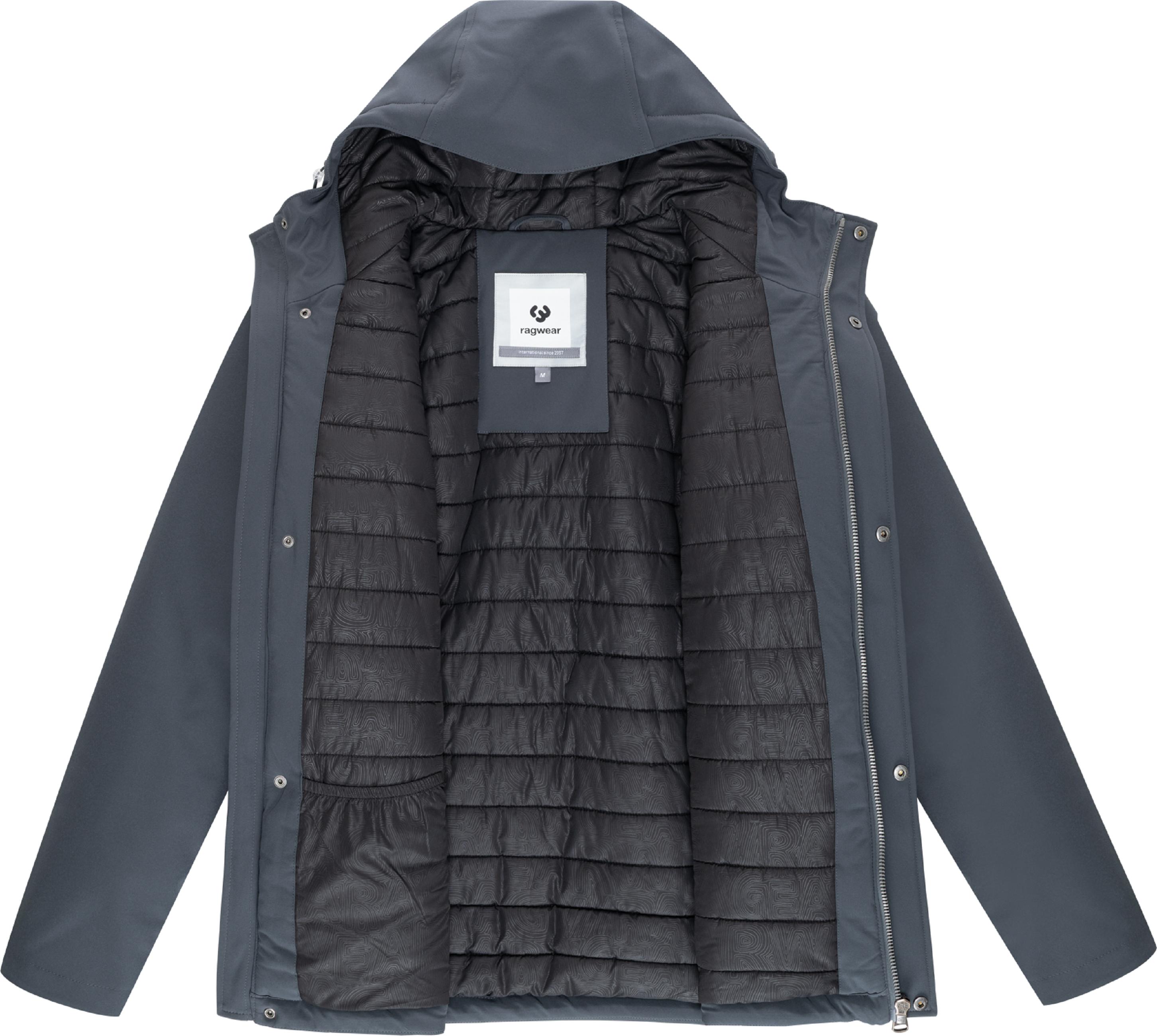 Wasserdichte Softshelljacke mit Kapuze "Shellis YOUMODO" Dark Grey