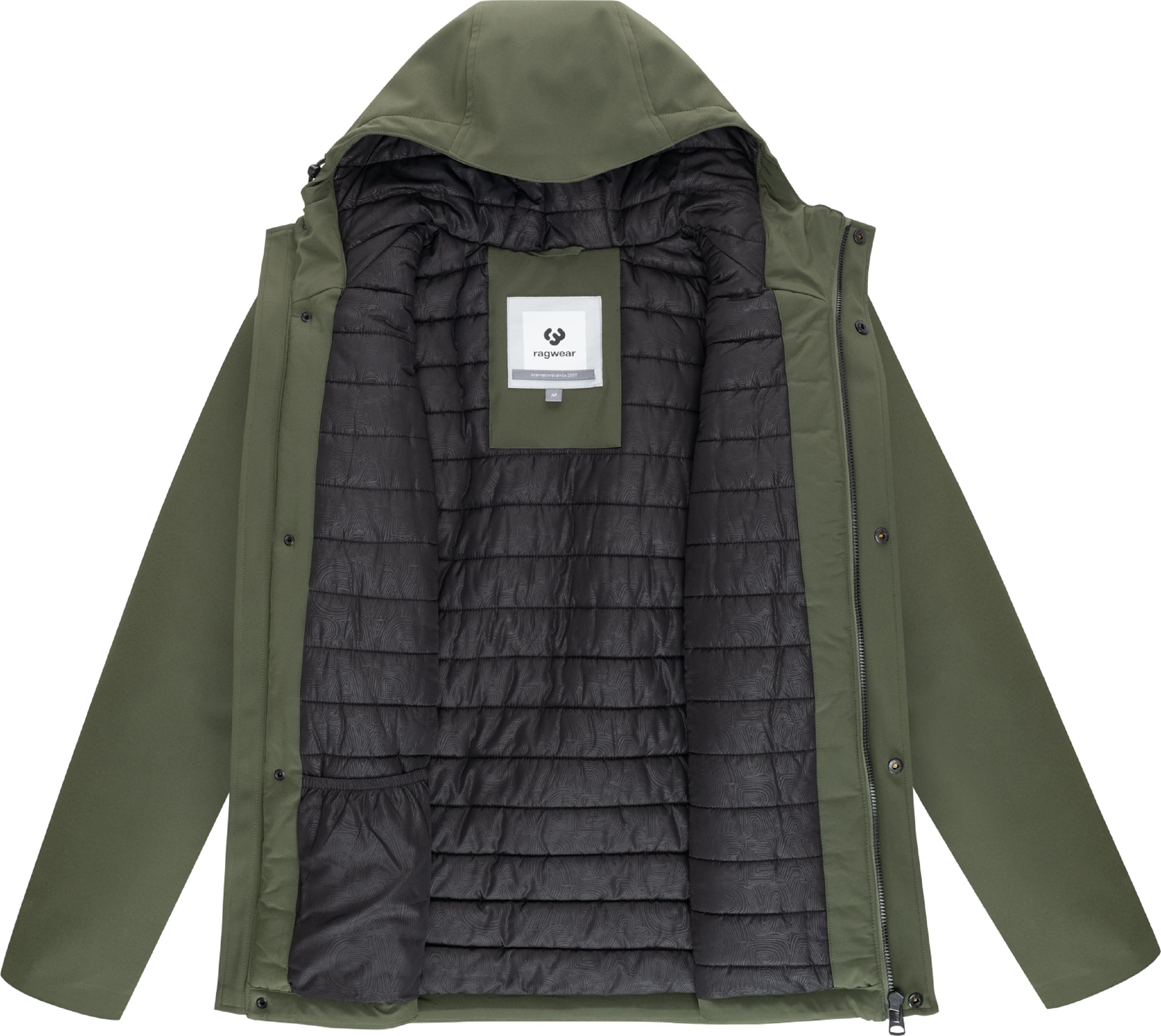 Wasserdichte Softshelljacke mit Kapuze "Shellis YOUMODO" Dark Olive