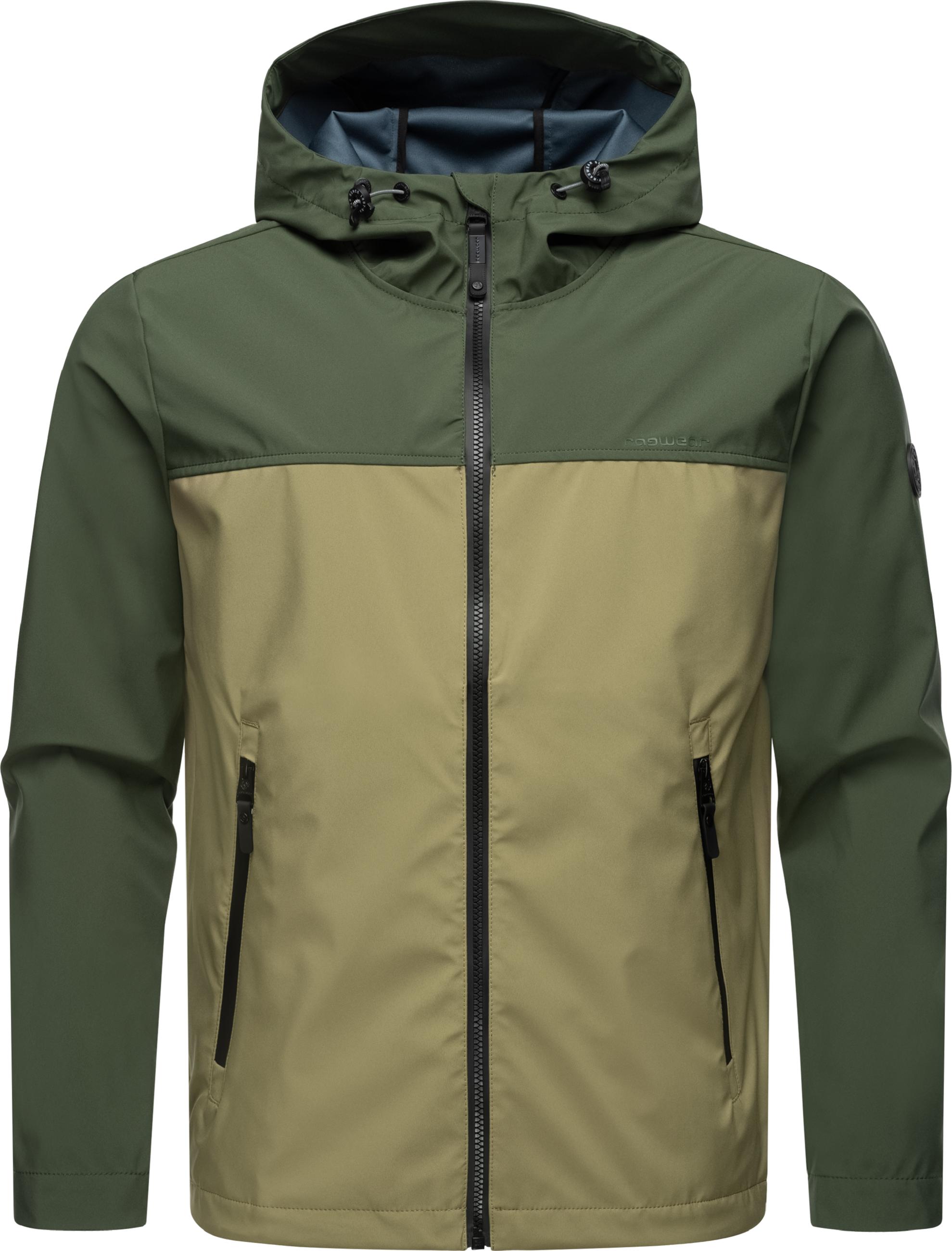 Wasserdichte Softshell Übergangsjacke "Shellwie Block" Dark Olive