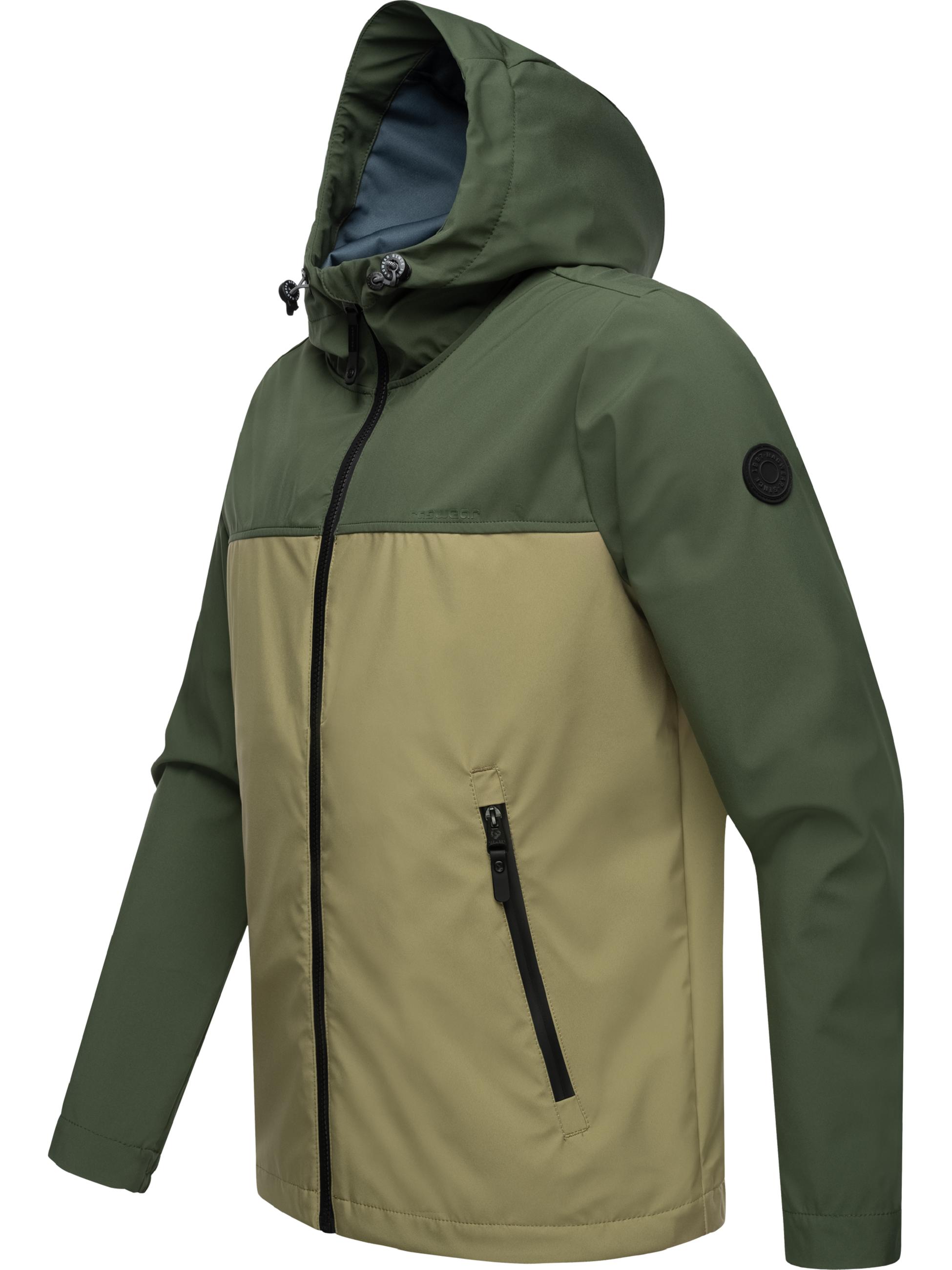 Softshell Übergangsjacke "Shellwie Block" Dark Olive