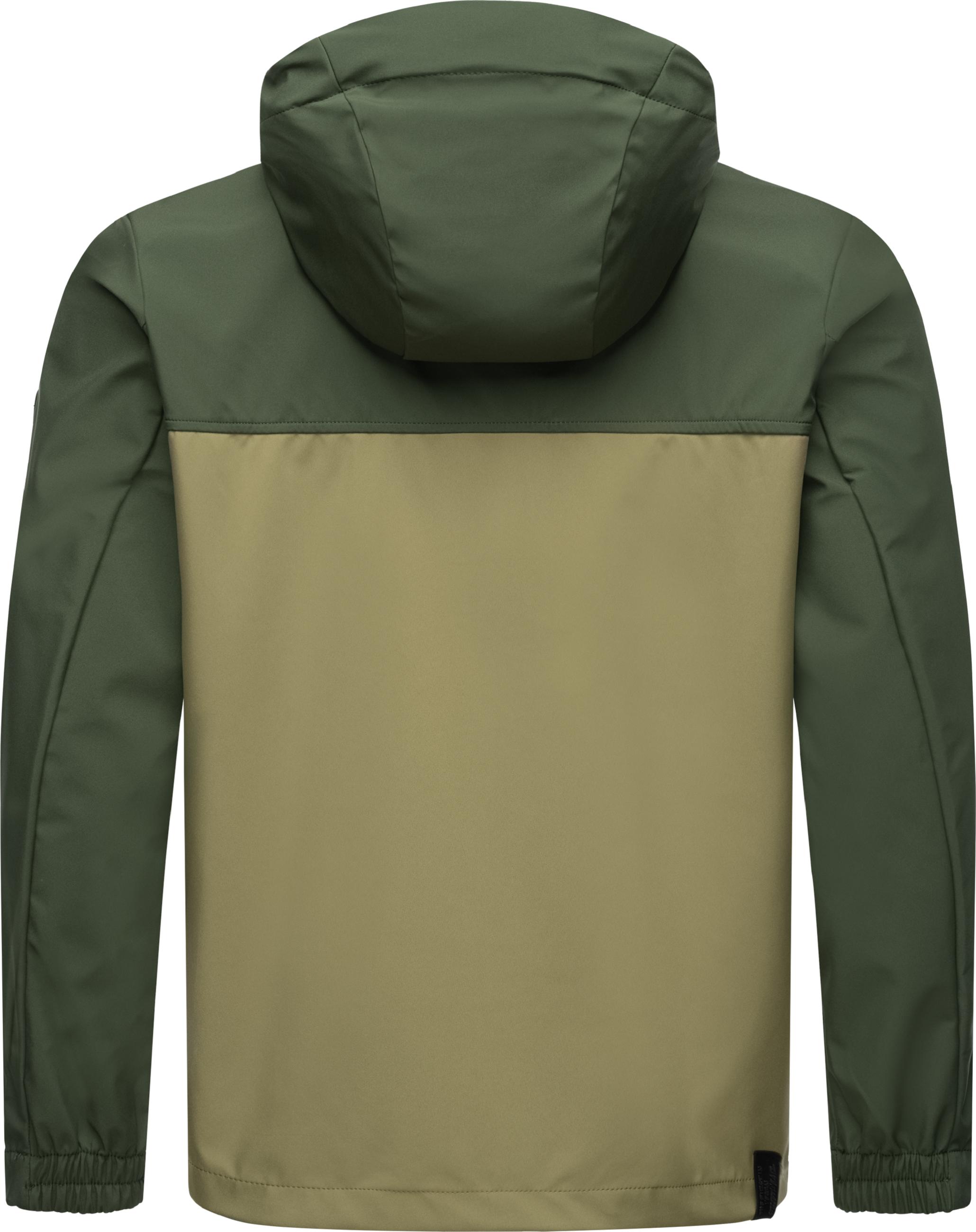 Softshell Übergangsjacke "Shellwie Block" Dark Olive