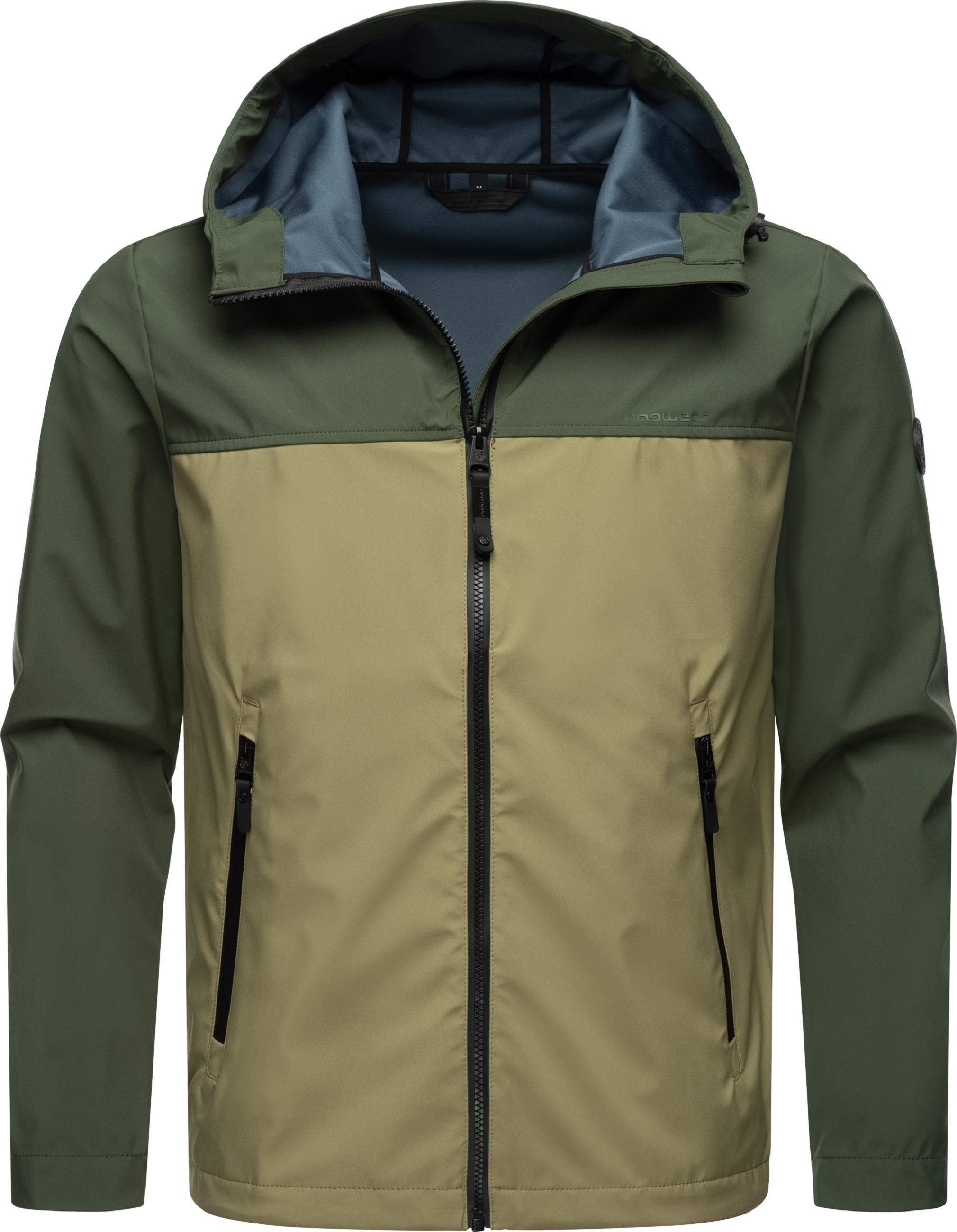 Wasserdichte Softshell Übergangsjacke "Shellwie Block" Dark Olive