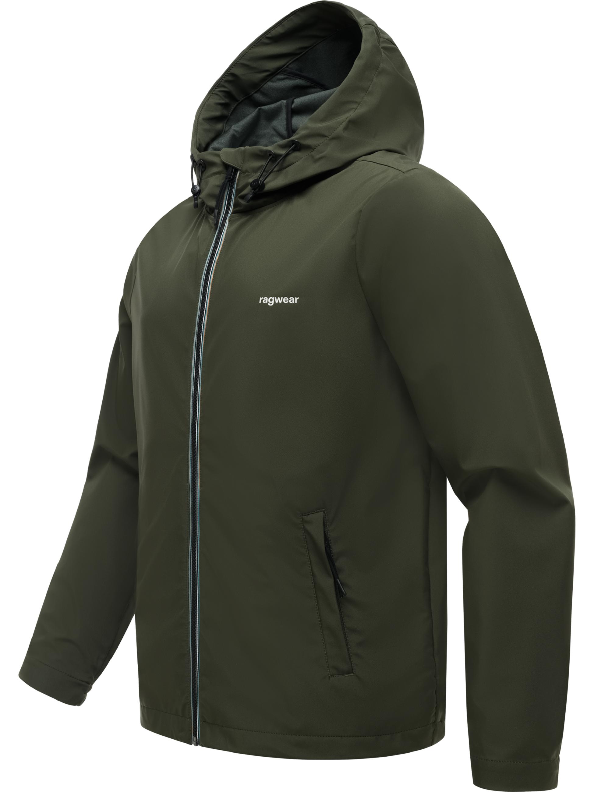 Wasserdichte Übergangsjacke mit Kapuze "Shellwie Bonded" Dark Olive