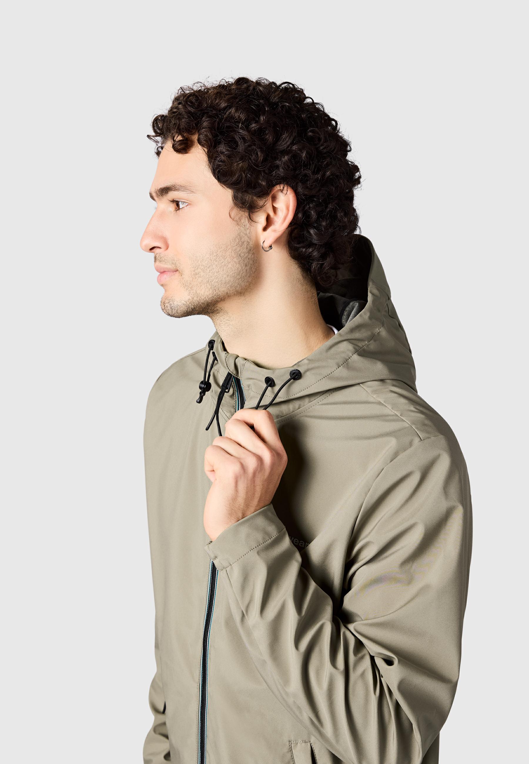 Wasserdichte Übergangsjacke mit Kapuze "Shellwie Bonded" Dusty Olive