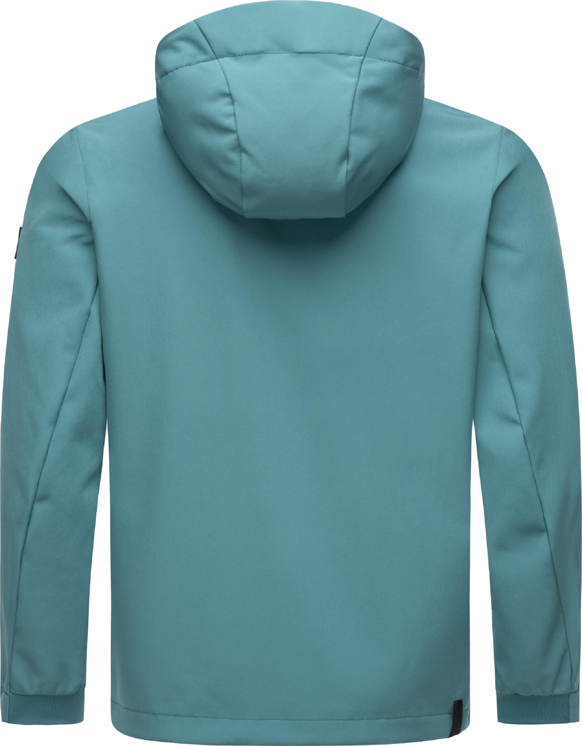 Wasserdichte Softshelljacke mit Kapuze "Shellwie Warm" Ocean Green